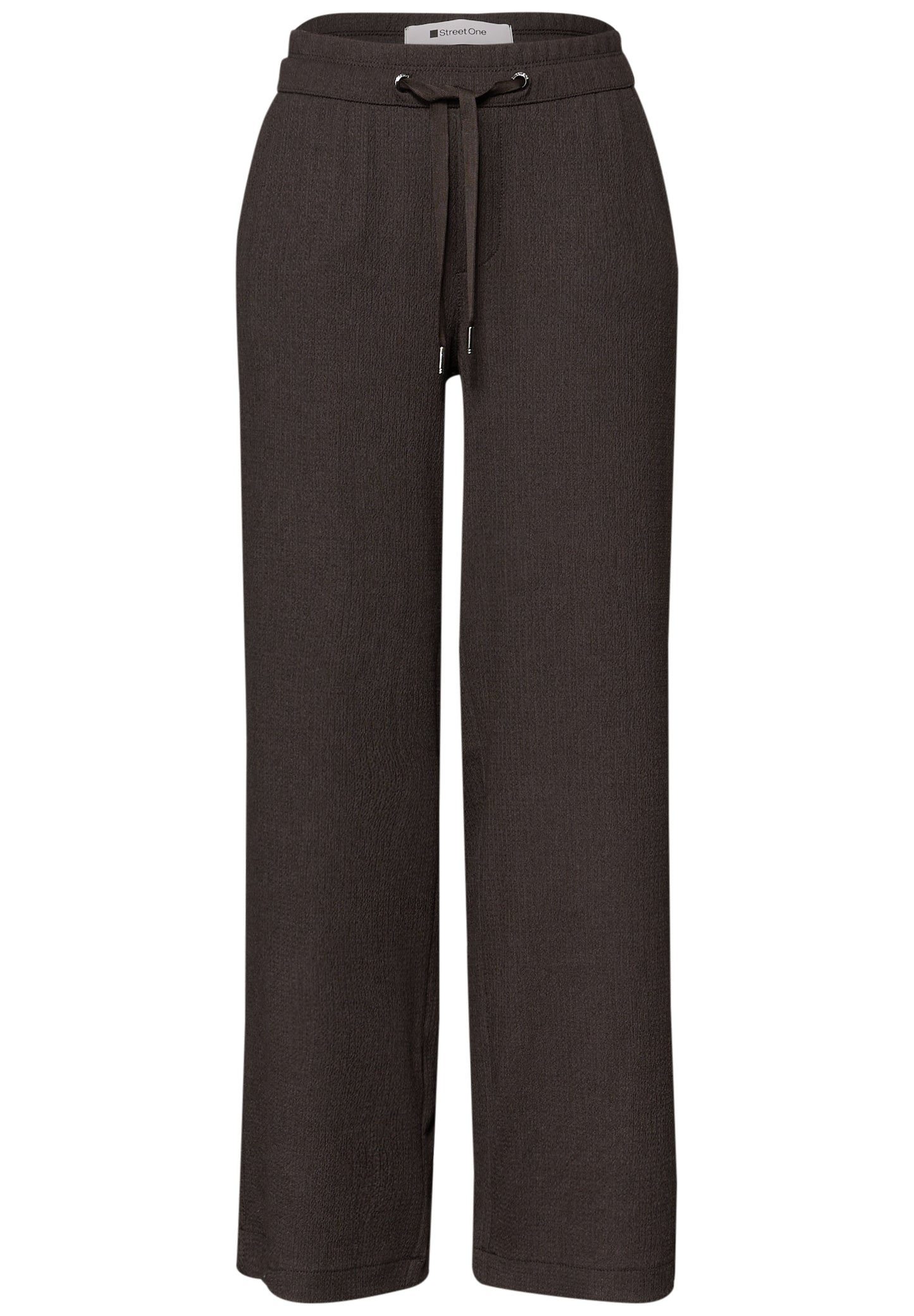Street One - High Waist Wide Leg Hose im Casual Fit - Farbe: deep earth