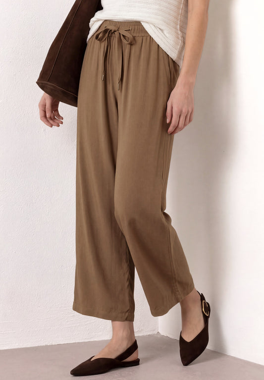 Street One - High Waist Wide Leg Hose im Loose Fit - Farbe: cold brew brown