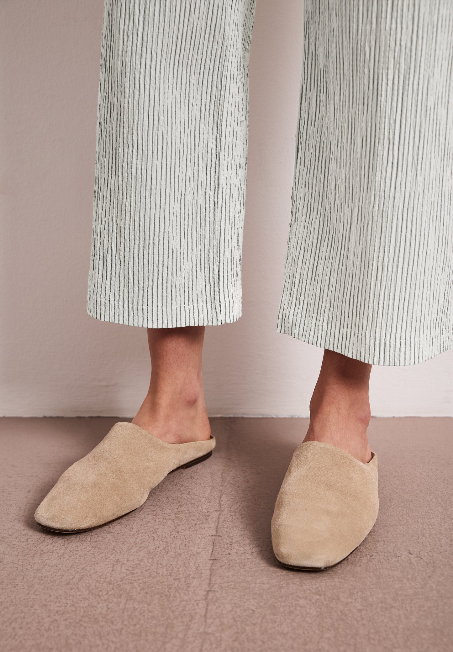Street One - Wide Leg Hose im Loose Fit mit Streifen - Farbe: off white
