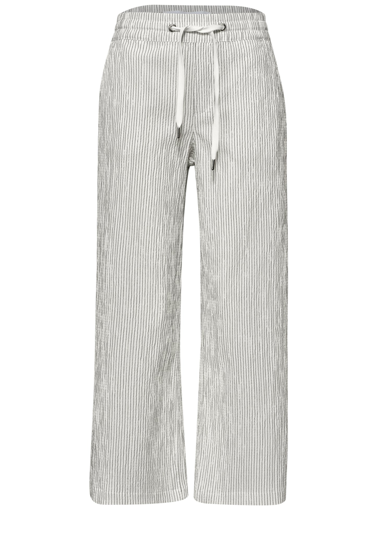 Street One - Wide Leg Hose im Loose Fit mit Streifen - Farbe: off white