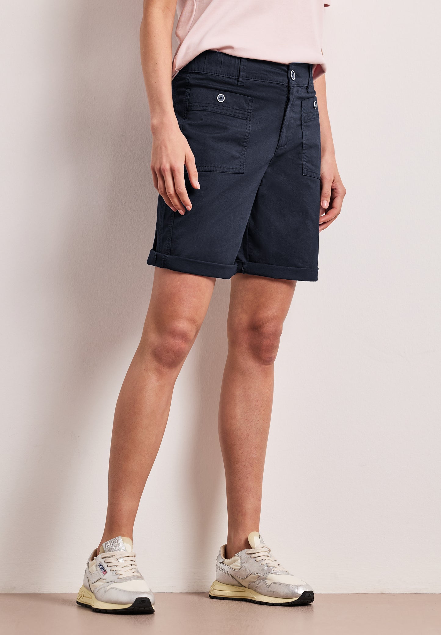 Street One - Straight Leg Bermuda mit Turn-Up - Farbe: shadowed navy
