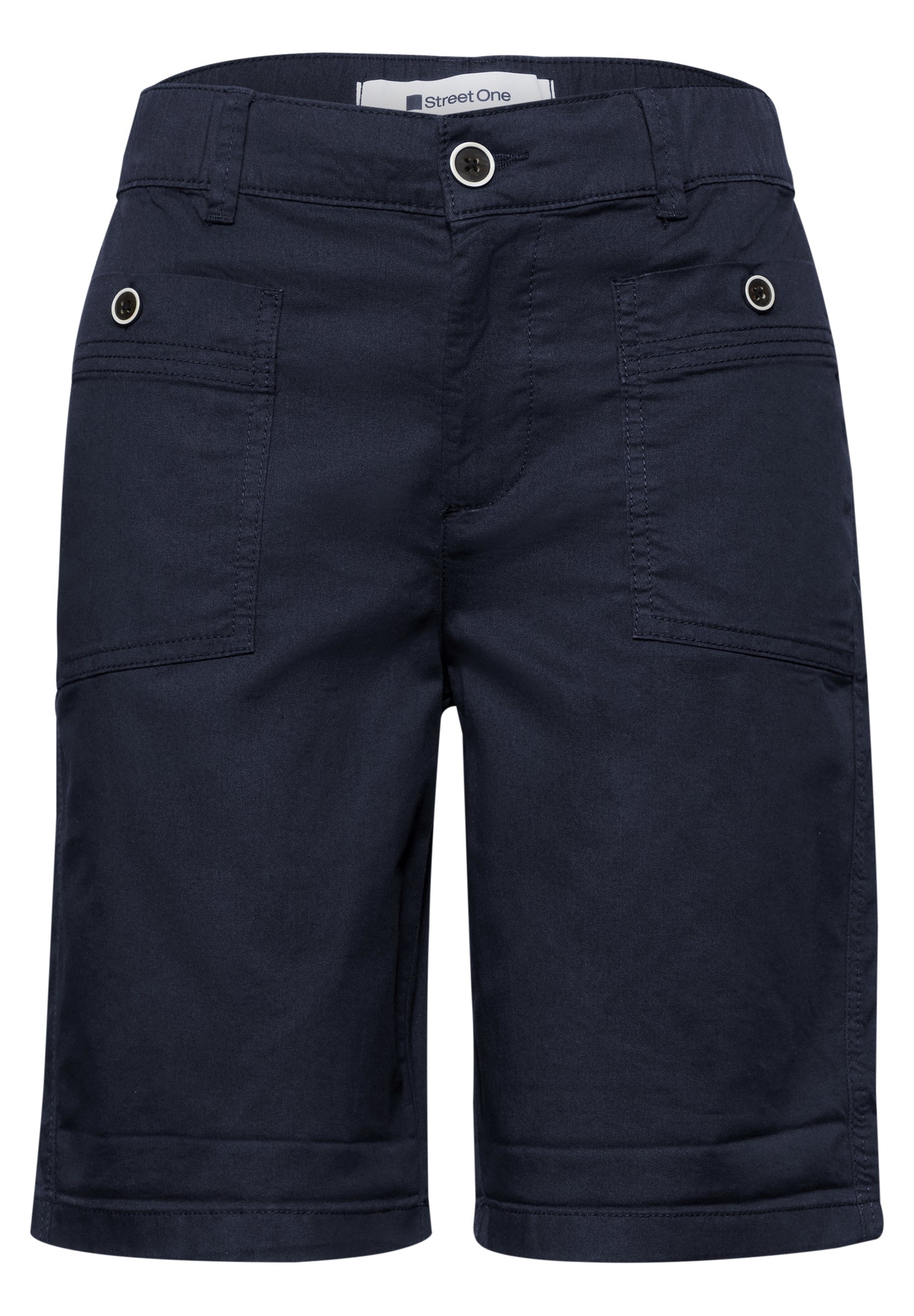Street One - Straight Leg Bermuda mit Turn-Up - Farbe: shadowed navy