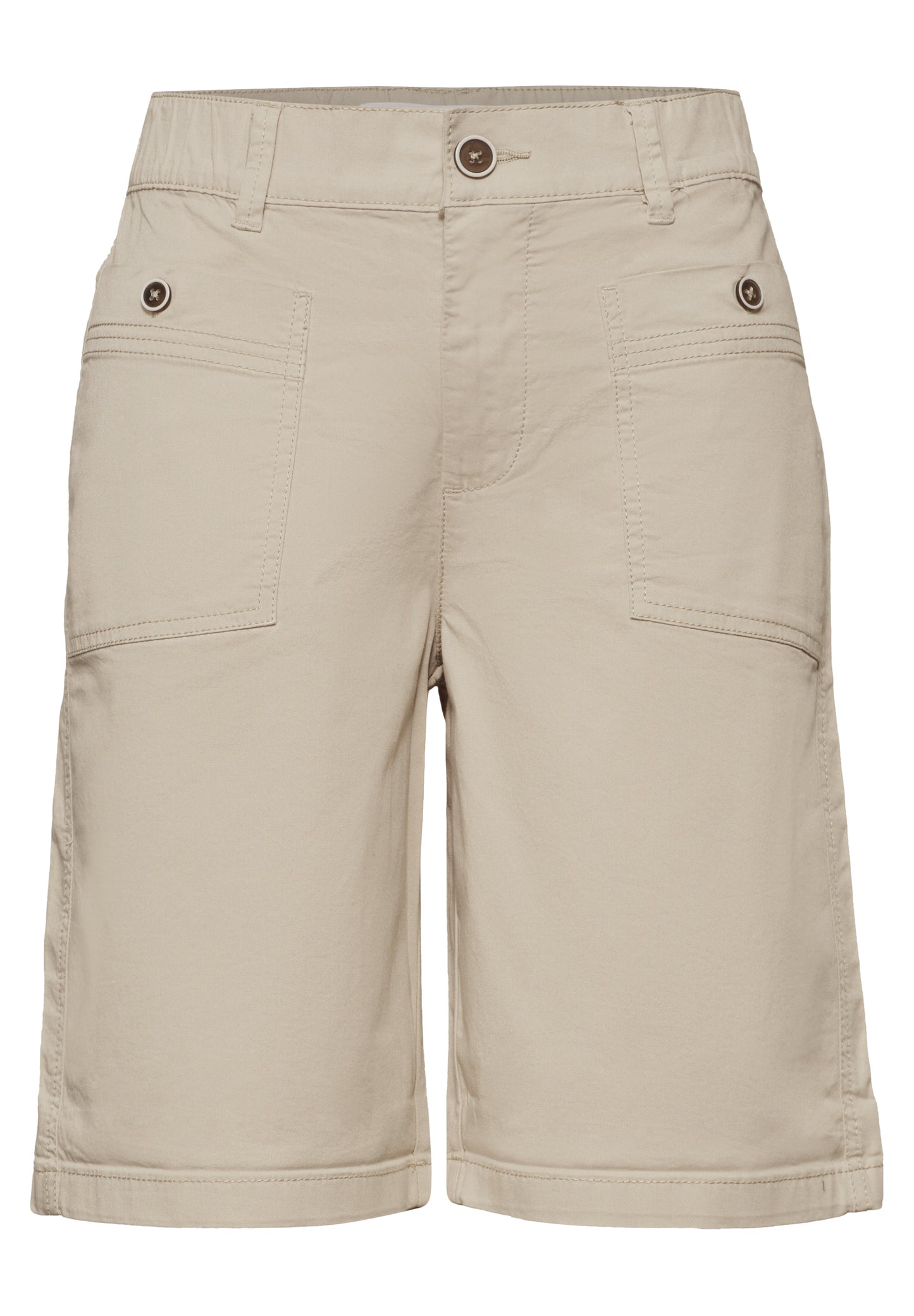 Street One - Straight Leg Bermuda mit Turn-Up - Farbe: cobble stone
