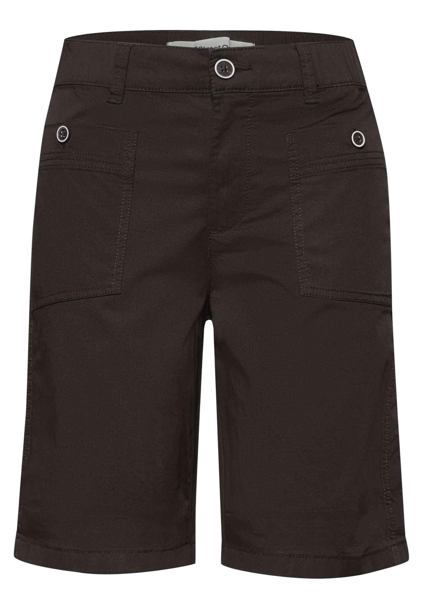 Street One - Straight Leg Bermuda mit Turn-Up - Farbe: deep earth