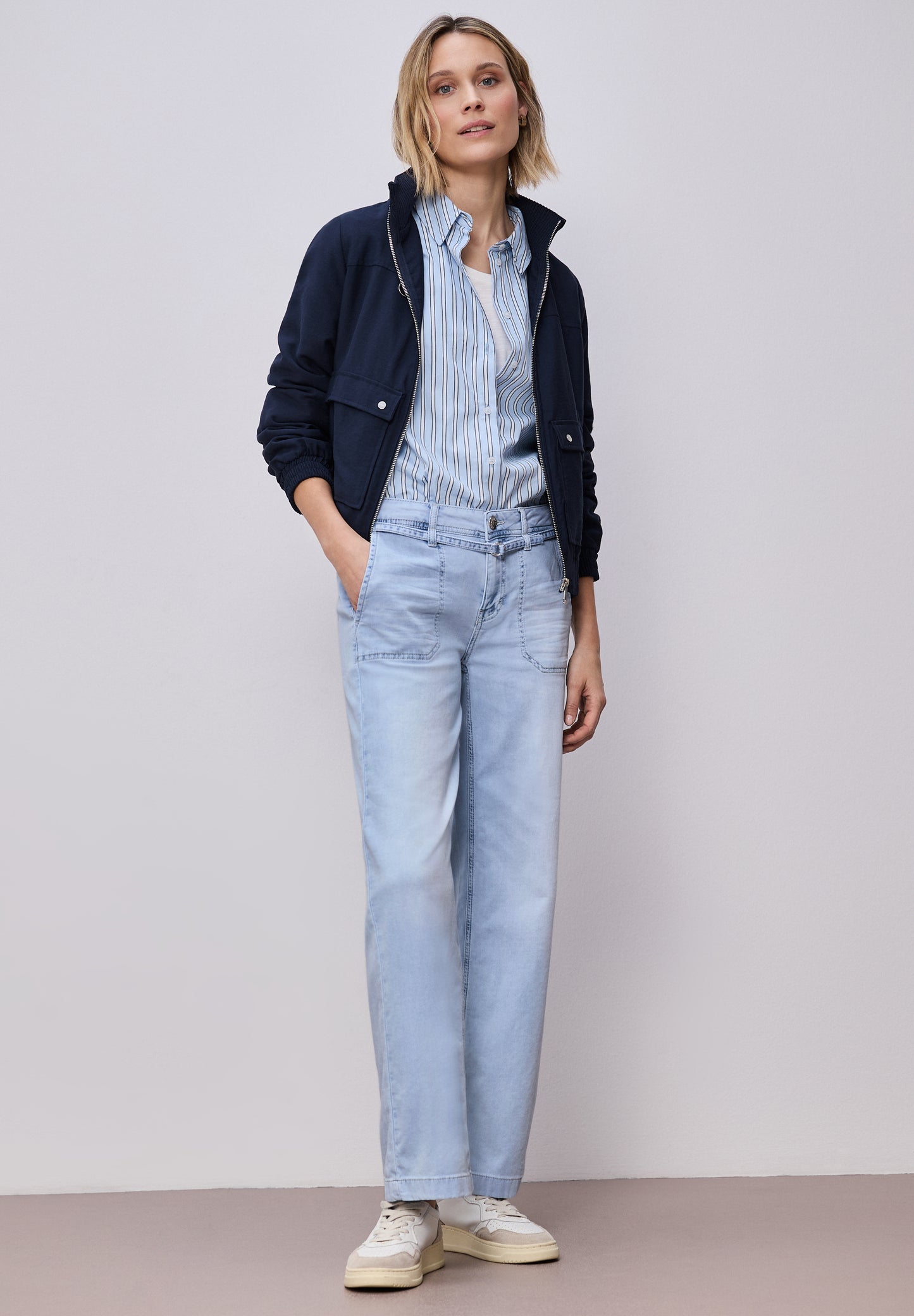 Street One Wide Leg Jeans im Bleached-Look
