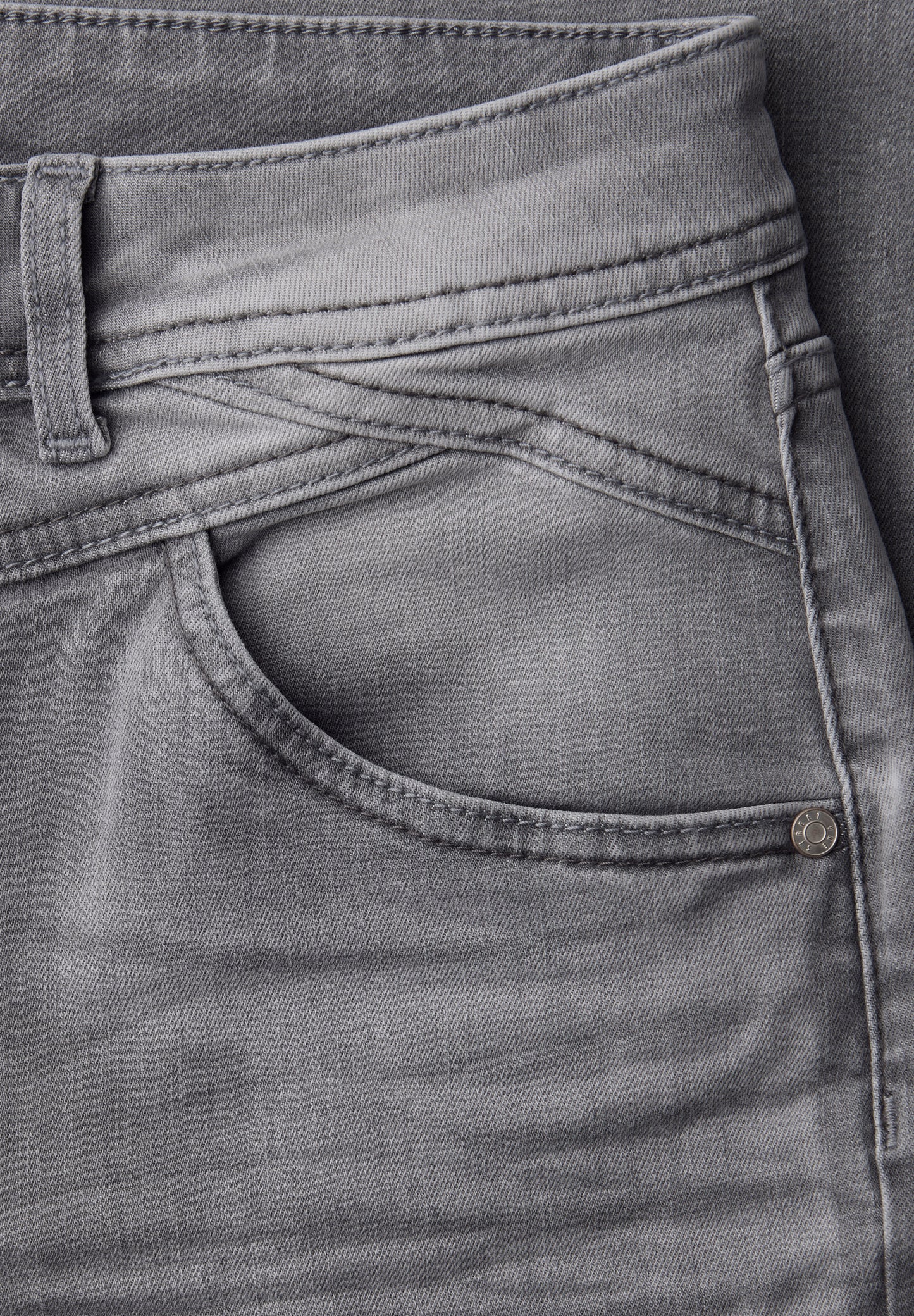 Street One - High Waist Wide Leg Jeans im Loose Fit - Farbe: light grey wash