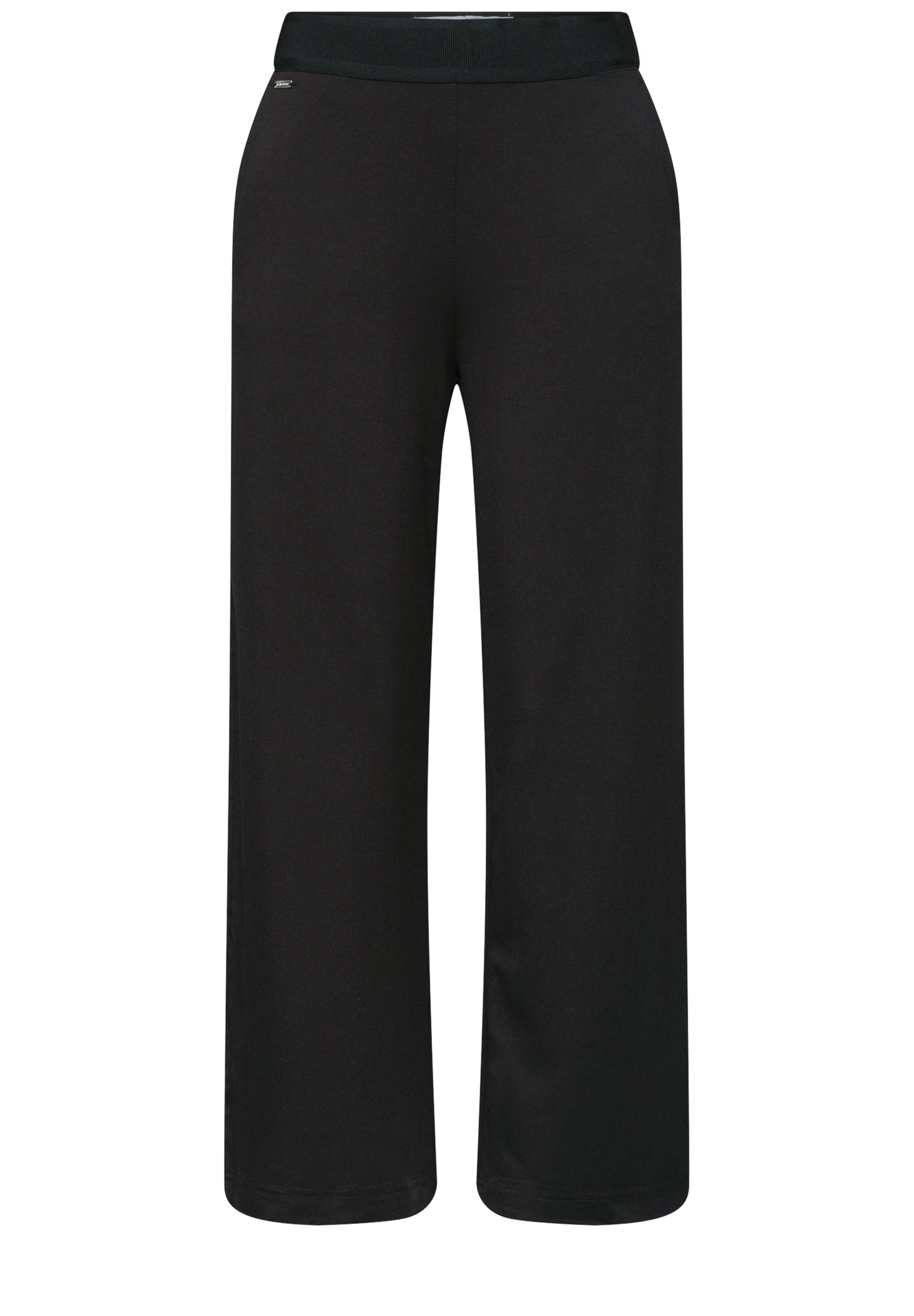 Street One - 7/8 Wide Leg Hose im Loose Fit - Farbe: Black