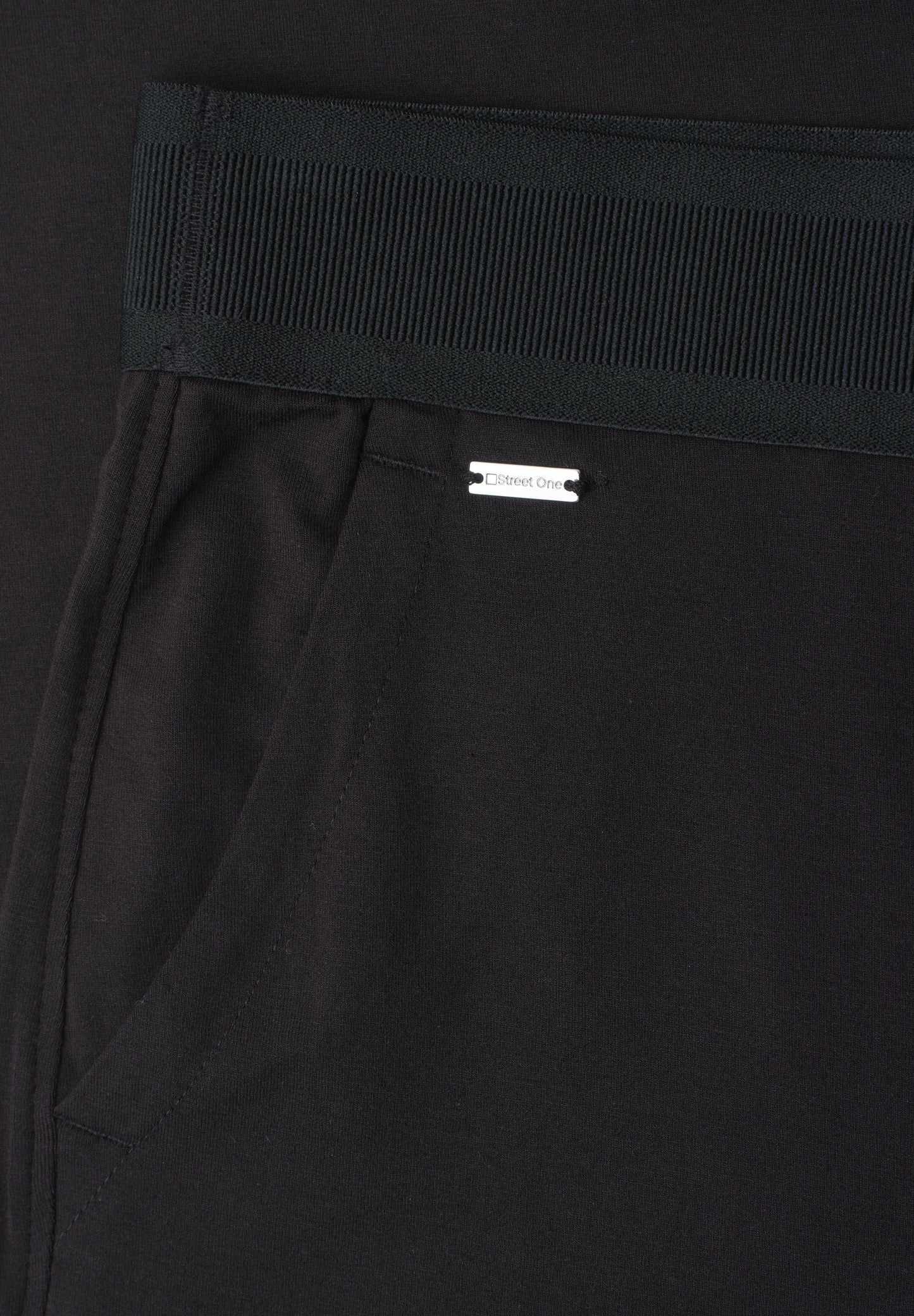 Street One - 7/8 Wide Leg Hose im Loose Fit - Farbe: Black