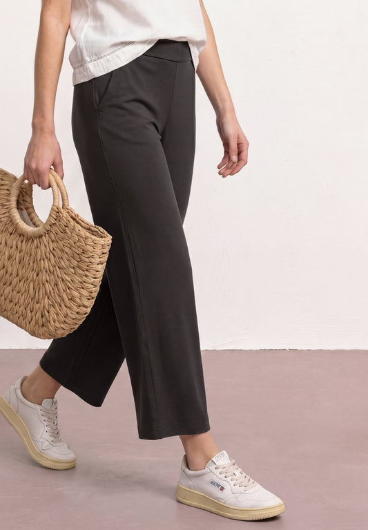 Street One - 7/8 Wide Leg Hose im Loose Fit - Farbe: deep earth