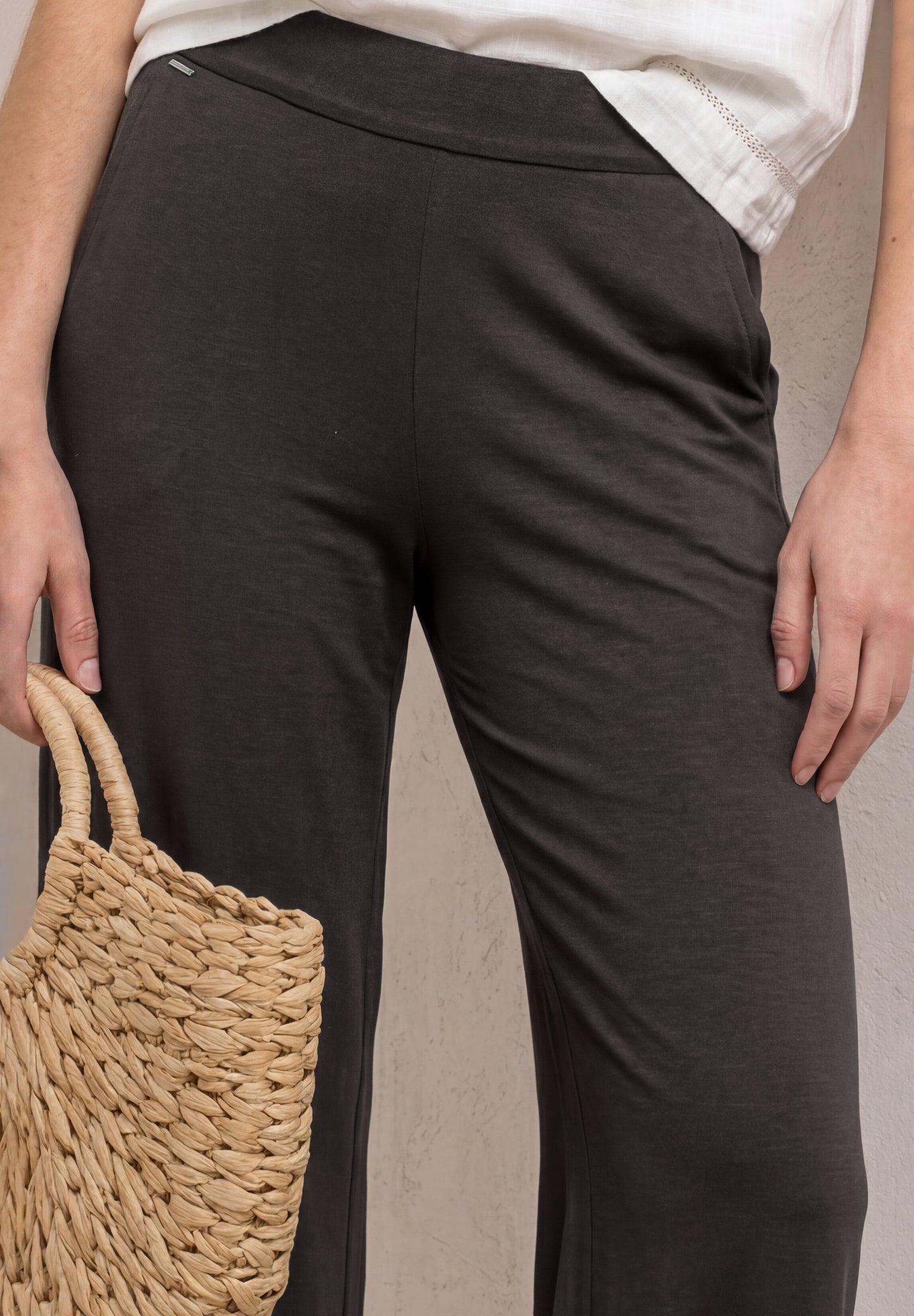 Street One - 7/8 Wide Leg Hose im Loose Fit - Farbe: deep earth