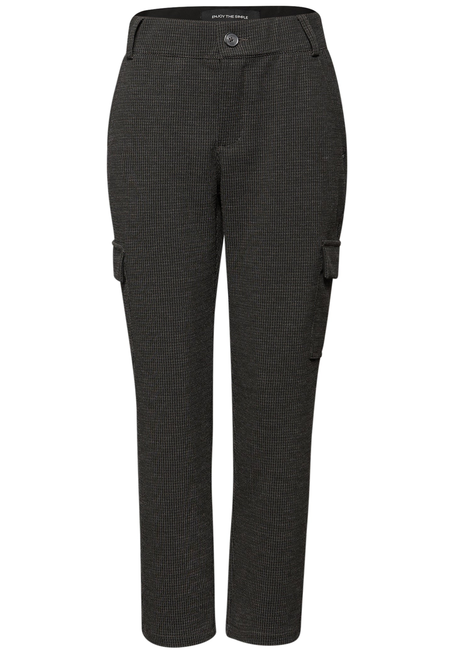Street One - Houndstooth Cargo Hose - Farbe: rustic brown