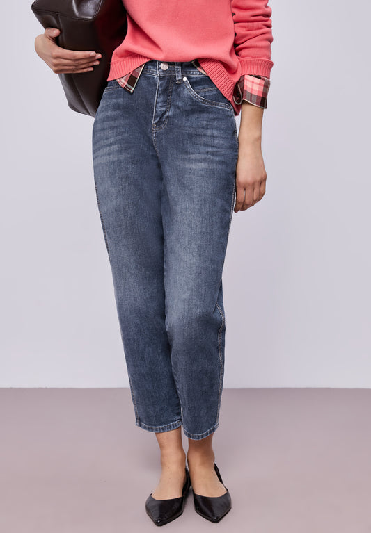 Street One - Barrel Leg Jeans - Farbe: Medium Blue Washed