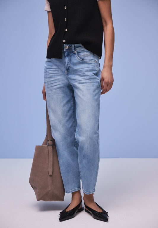 Street One - Barrel Leg Jeans - Farbe: Light Blue Washed