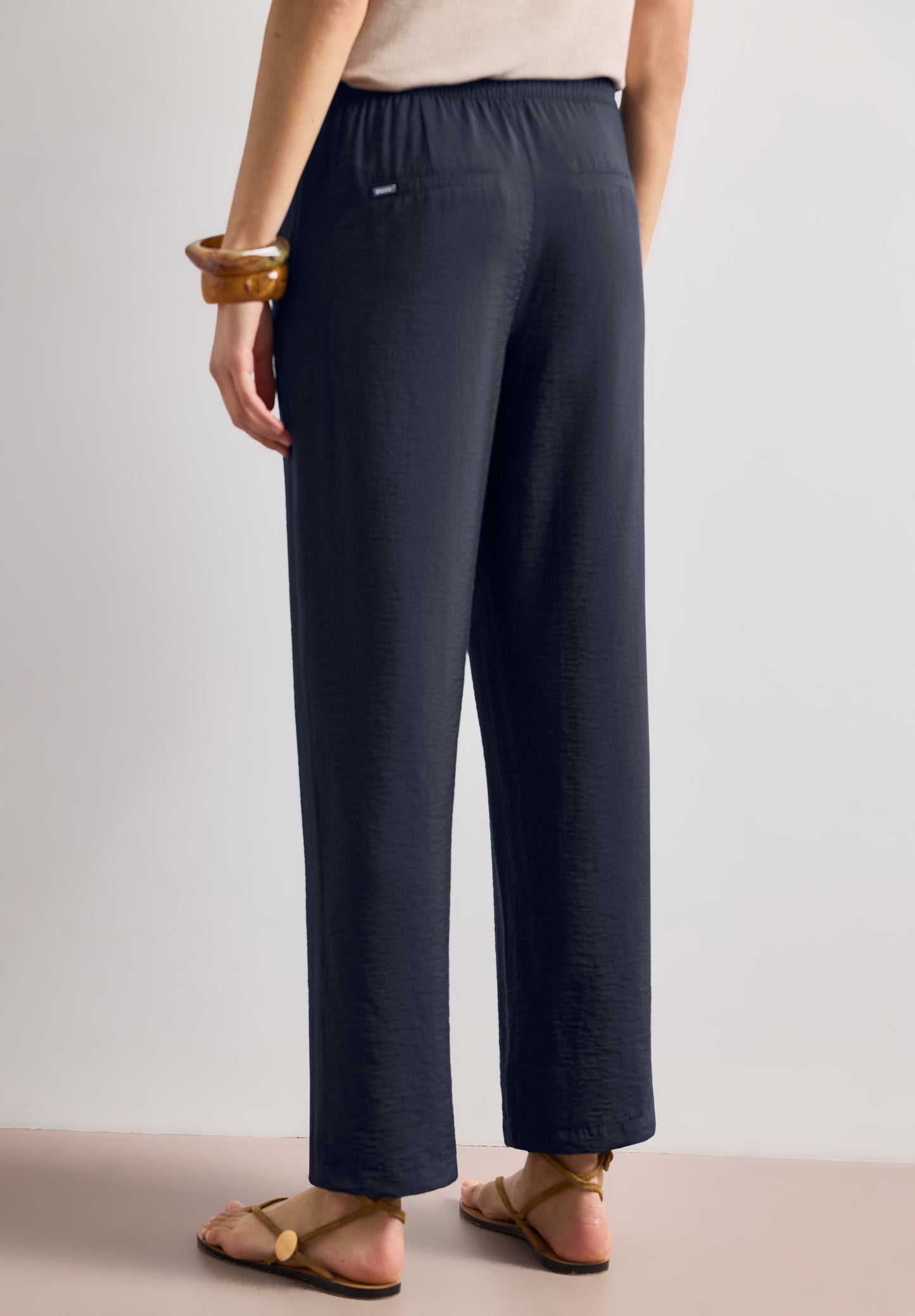 Street One - High Waist Wide Leg Hose im Loose Fit - Farbe: deep blue