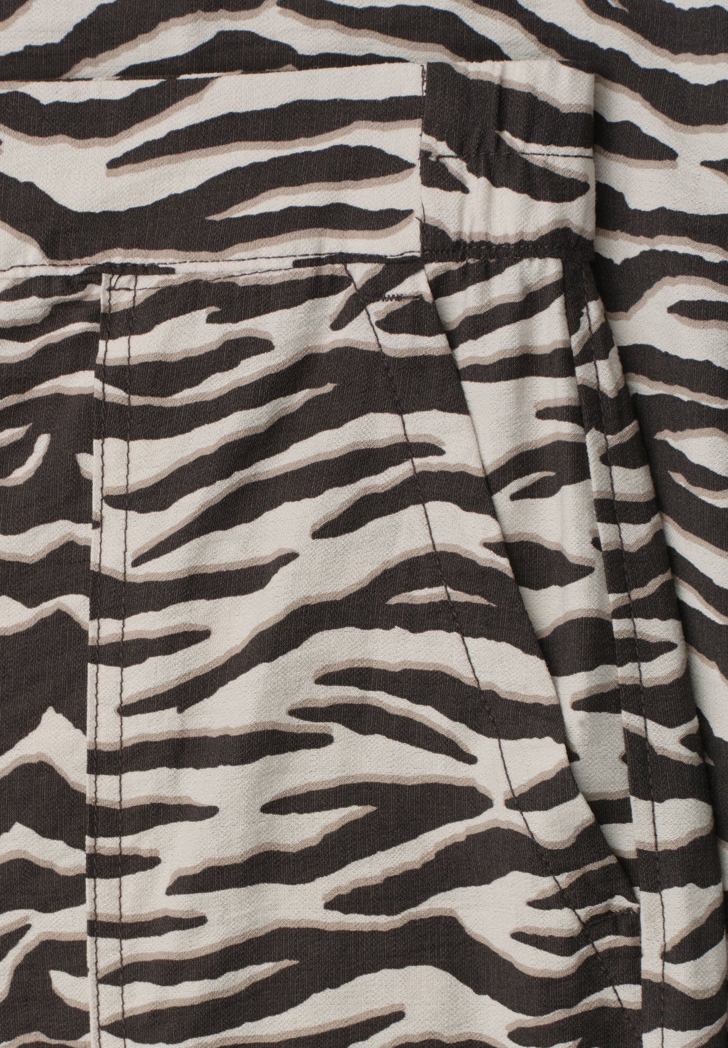 Street One - Wide Leg Hose im Loose Fit mit Animal Print - Farbe: espresso brown