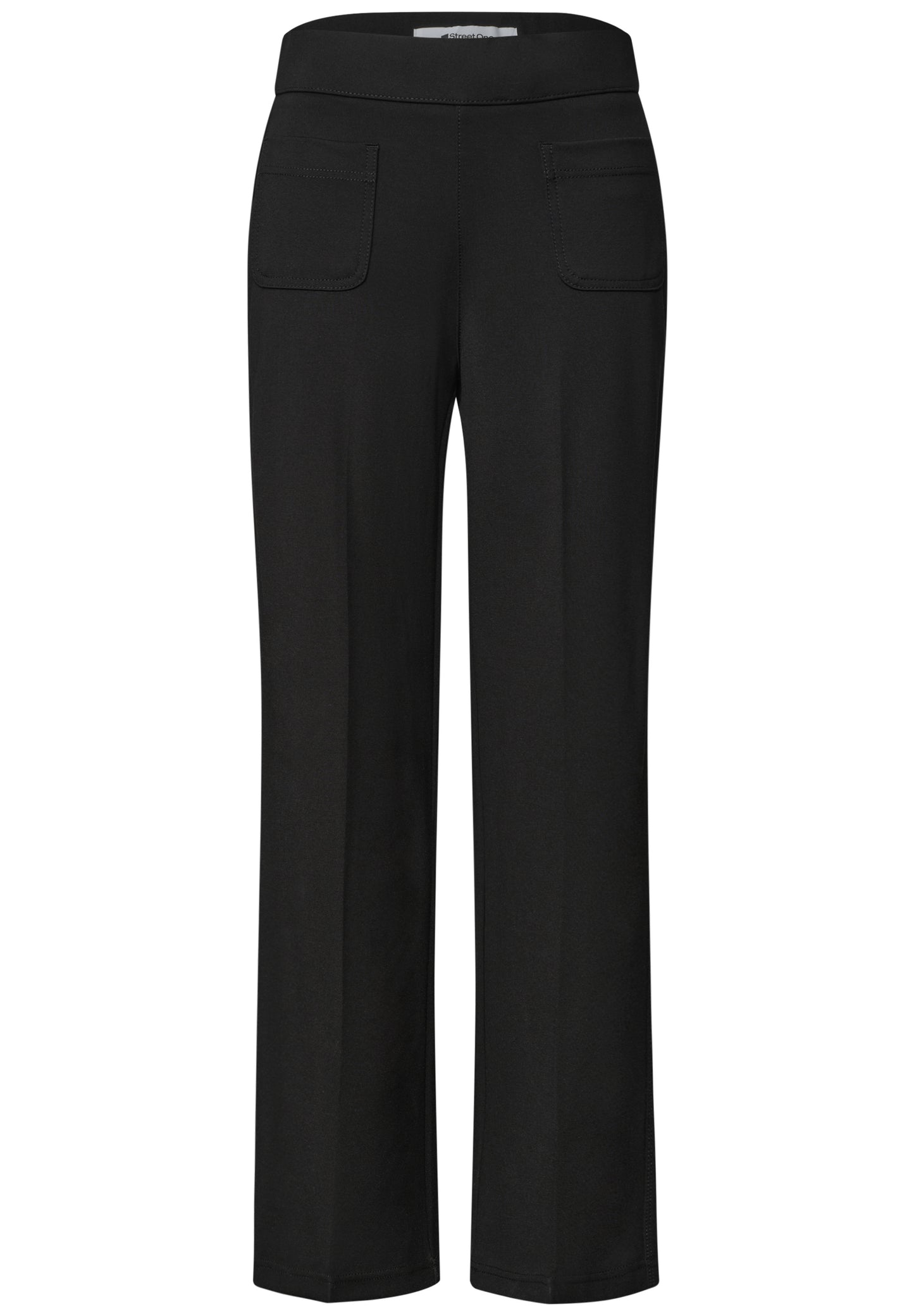 Street One - High Waist Straight Leg Hose im Casual Fit - Farbe: Black