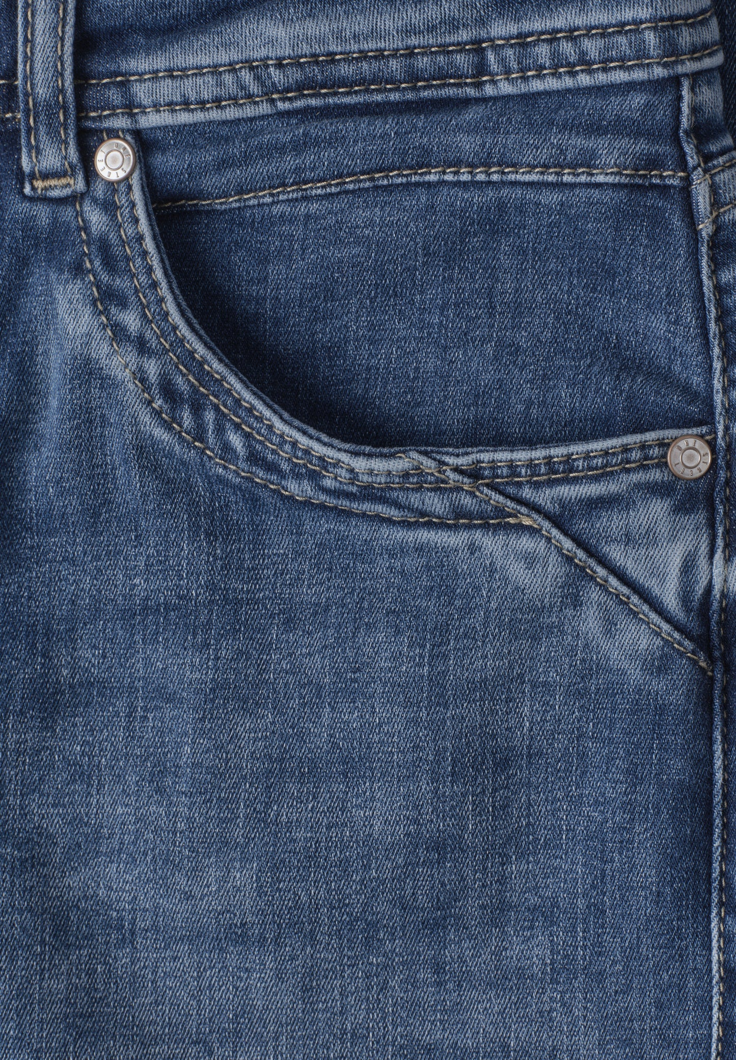 Street One - High Waist Wide Leg Jeans im Loose Fit - Farbe: Medium Blue Soft Washed