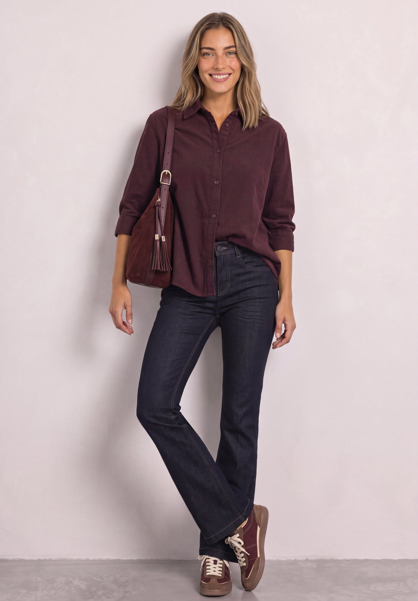 Street One - High Waist Bootcut Jeans im Slim Fit - Farbe: Rinse Soft Washed