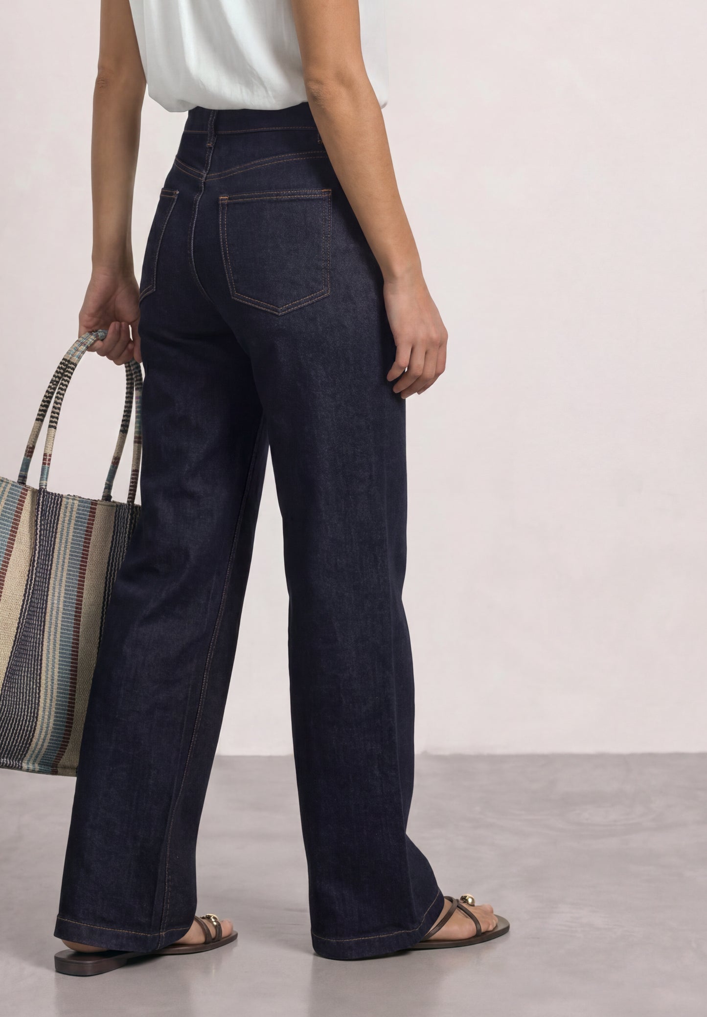 Street One - High Waist Wide Leg Jeans im Loose Fit - Farbe: Rinse Soft Washed