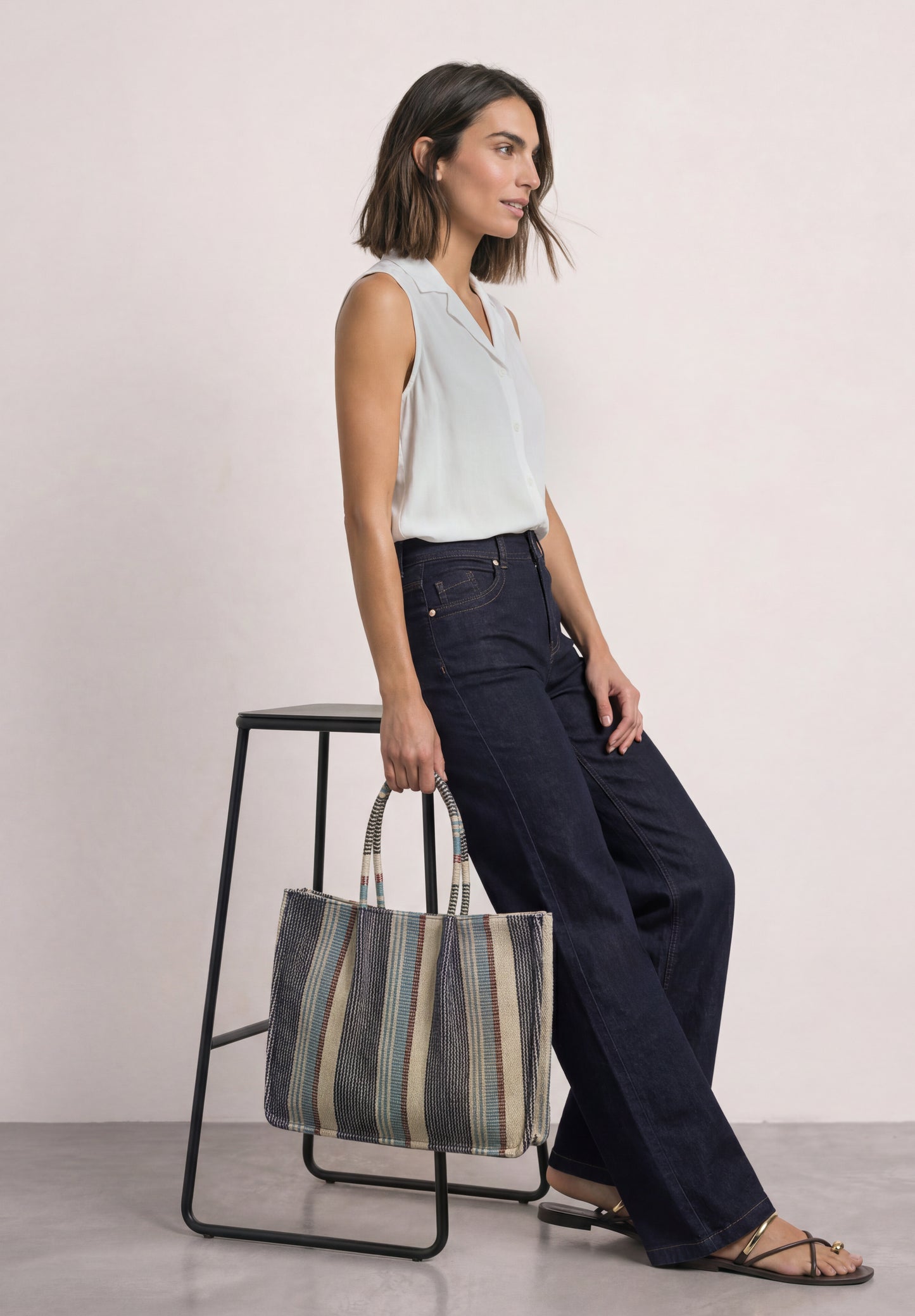 Street One - High Waist Wide Leg Jeans im Loose Fit - Farbe: Rinse Soft Washed