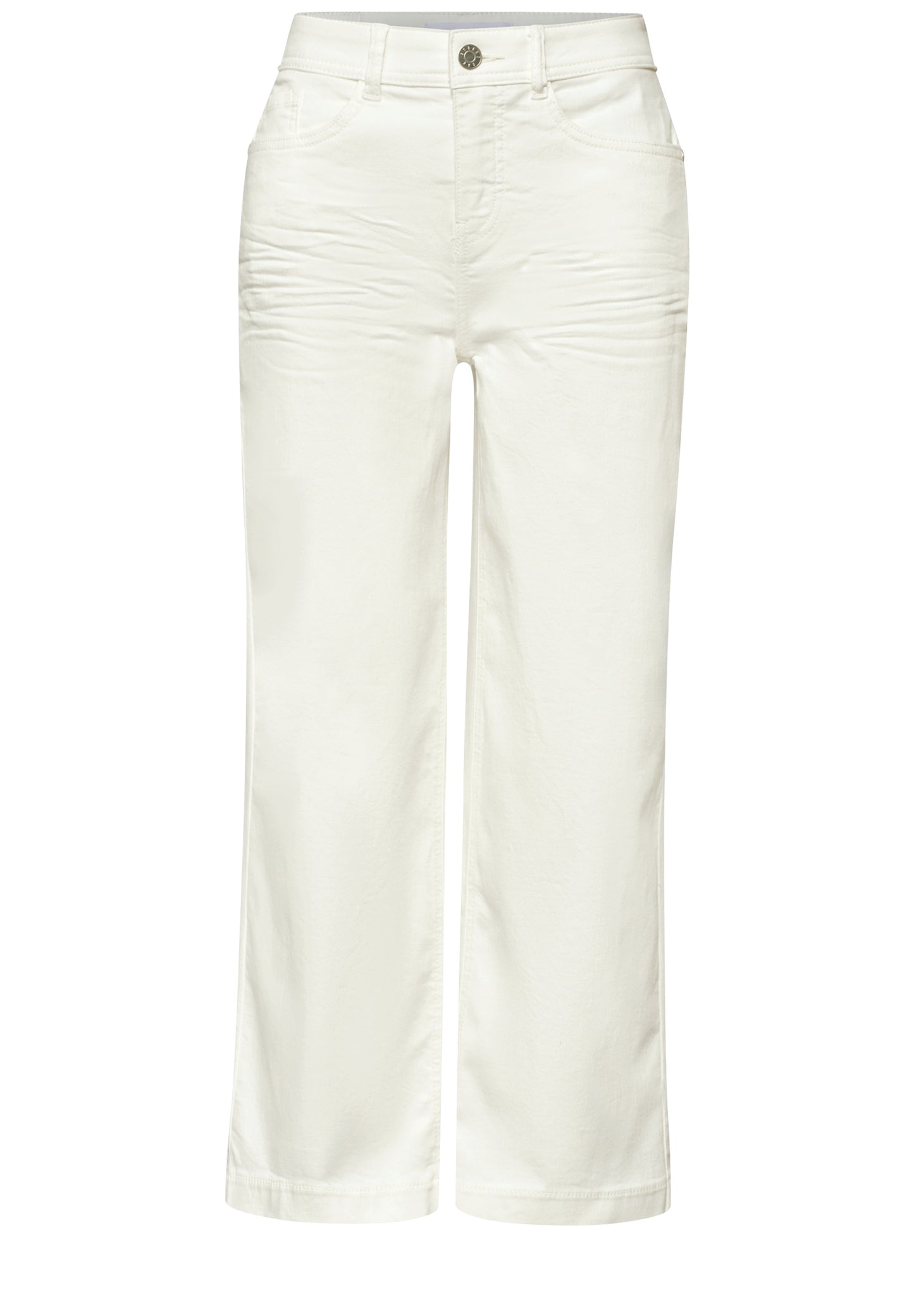 Street One - High Waist Wide Leg Jeans im Loose Fit - Farbe: Off White washed