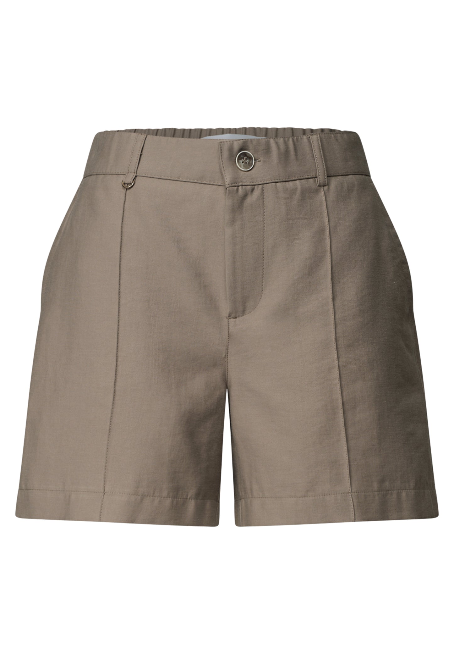 Street One - High Waist Bermuda im Casual Fit - Farbe: dark beige