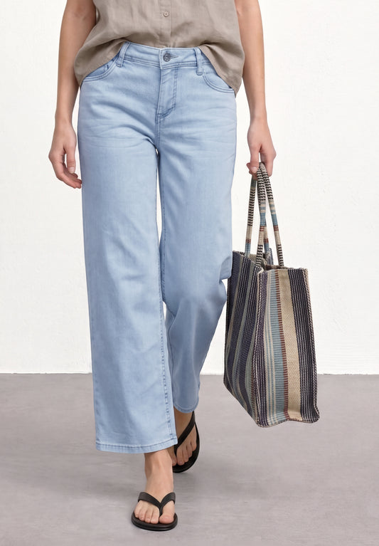 Street One - Mid Waist Wide Leg Jeans im Loose Fit - Farbe: Ultra Bleached Wash