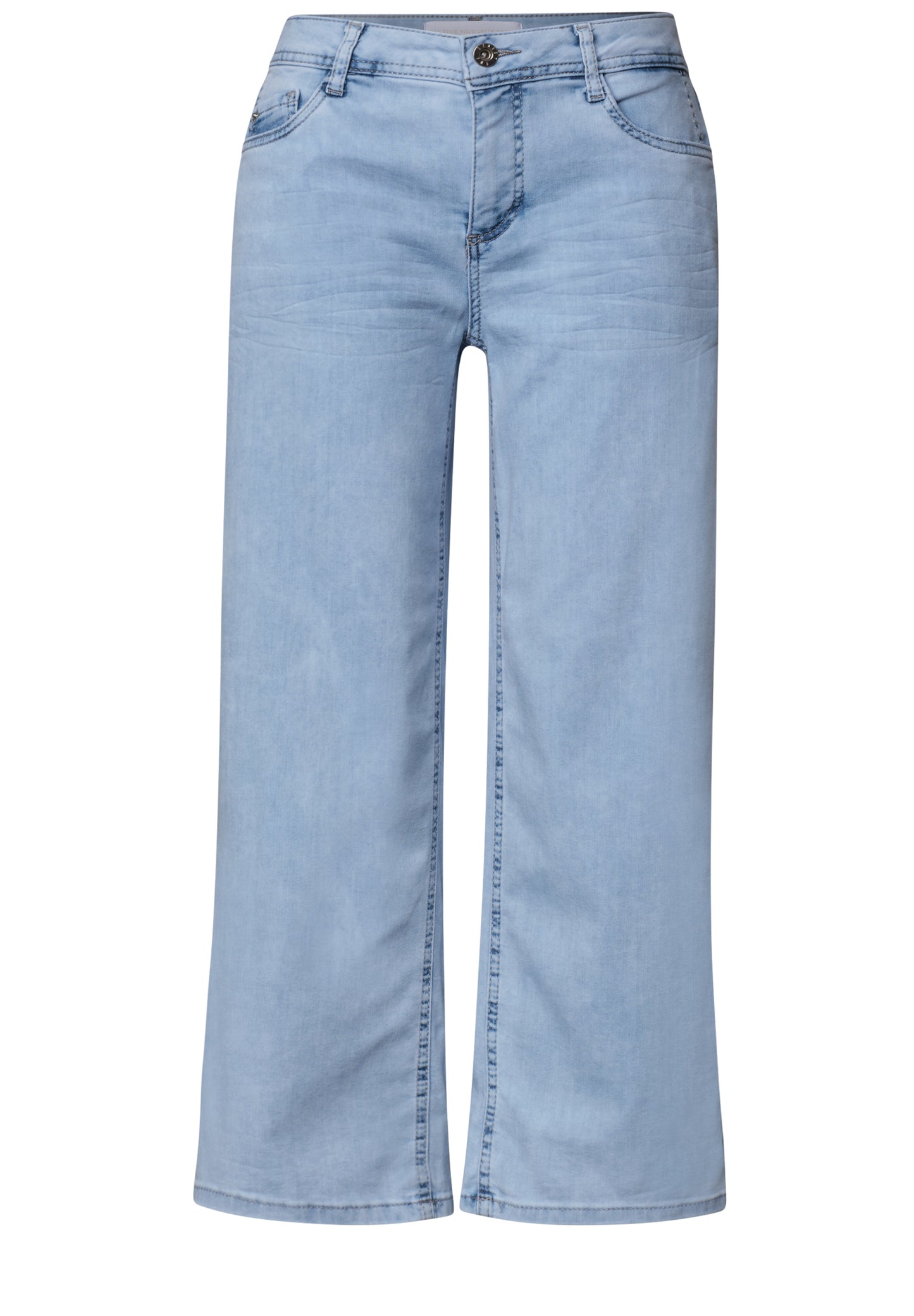 Street One - Mid Waist Wide Leg Jeans im Loose Fit - Farbe: Ultra Bleached Wash