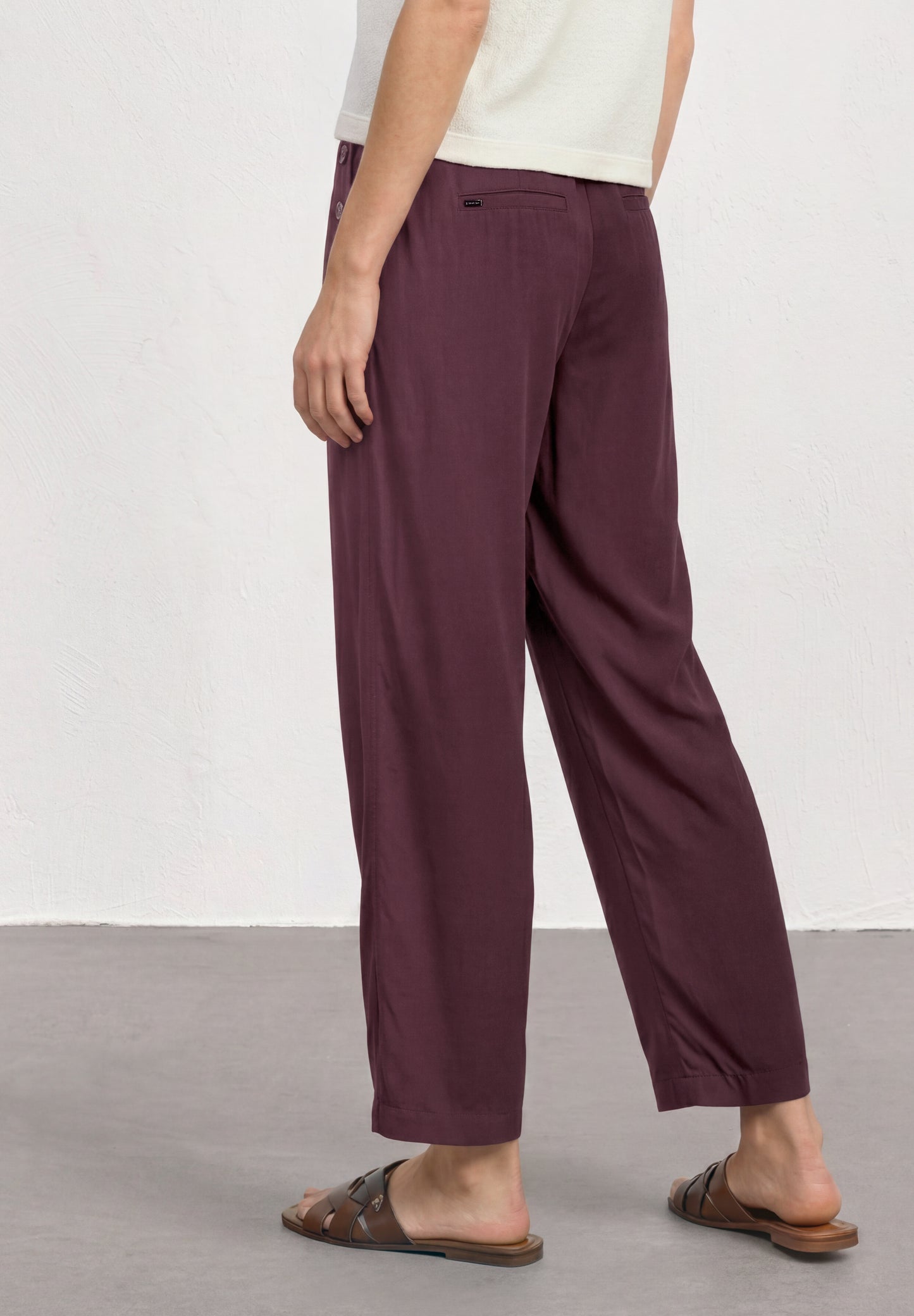 Street One - High Waist Wide Leg Hose im Loose Fit - Farbe: rustic rouge