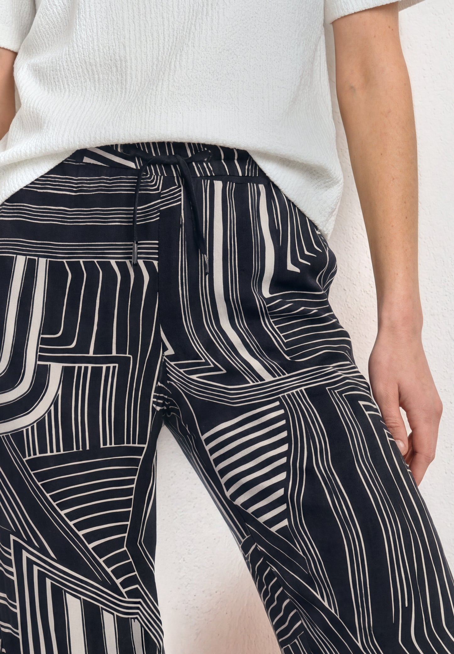 Street One - 7/8 High Waist Culotte mit Muster - Farbe: darkest blue