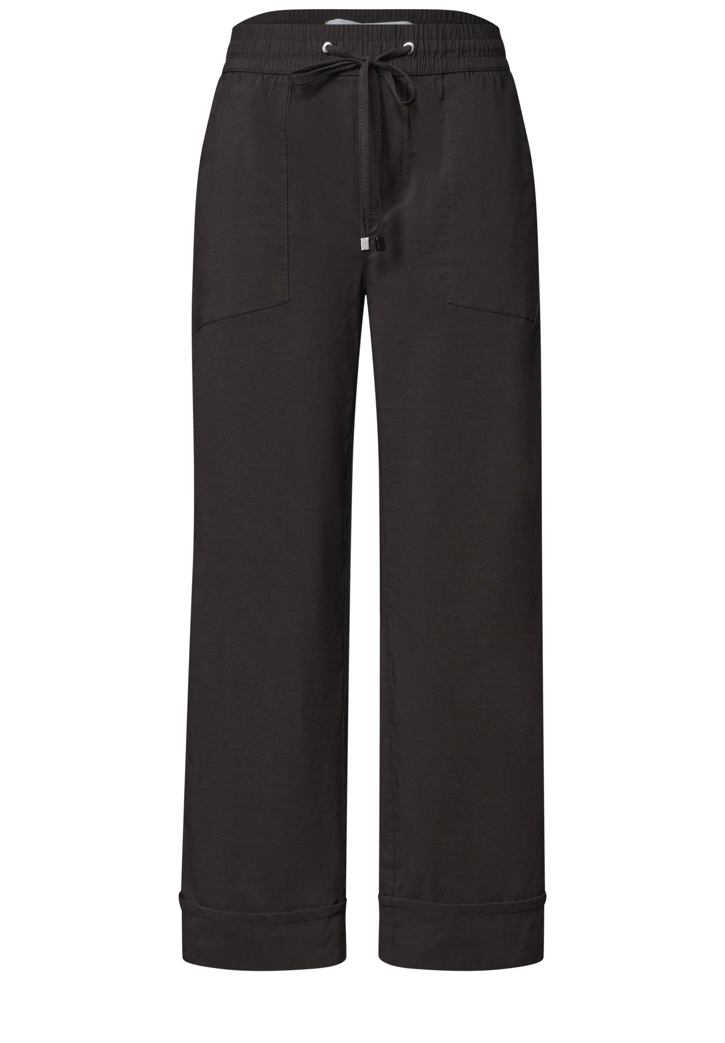 Street One - Straight Leg Hose im Casual Fit mit Turn-Up - Farbe: black coffee
