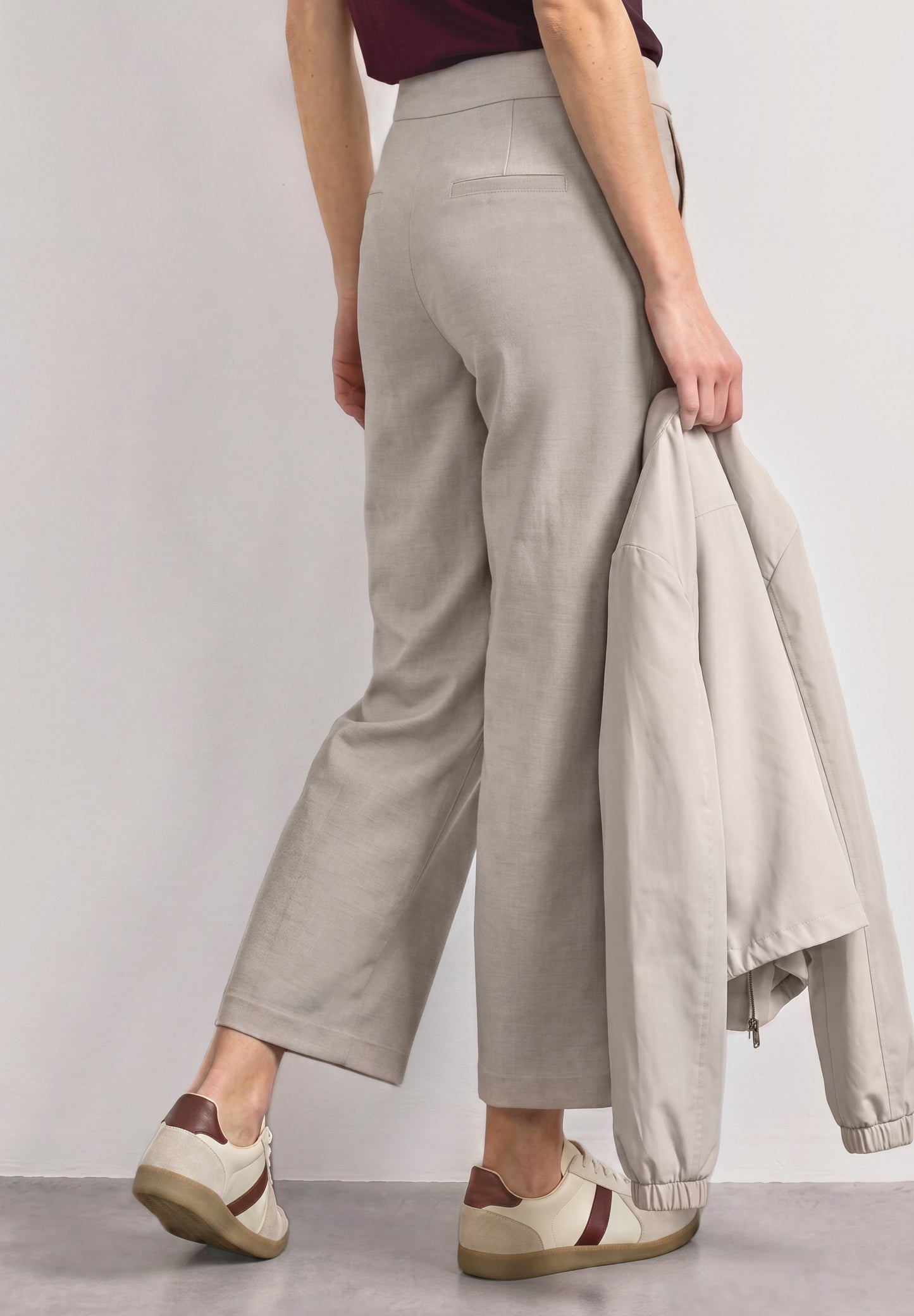 Street One - High Waist Culotte mit Schnallendetail - Farbe: clay sand