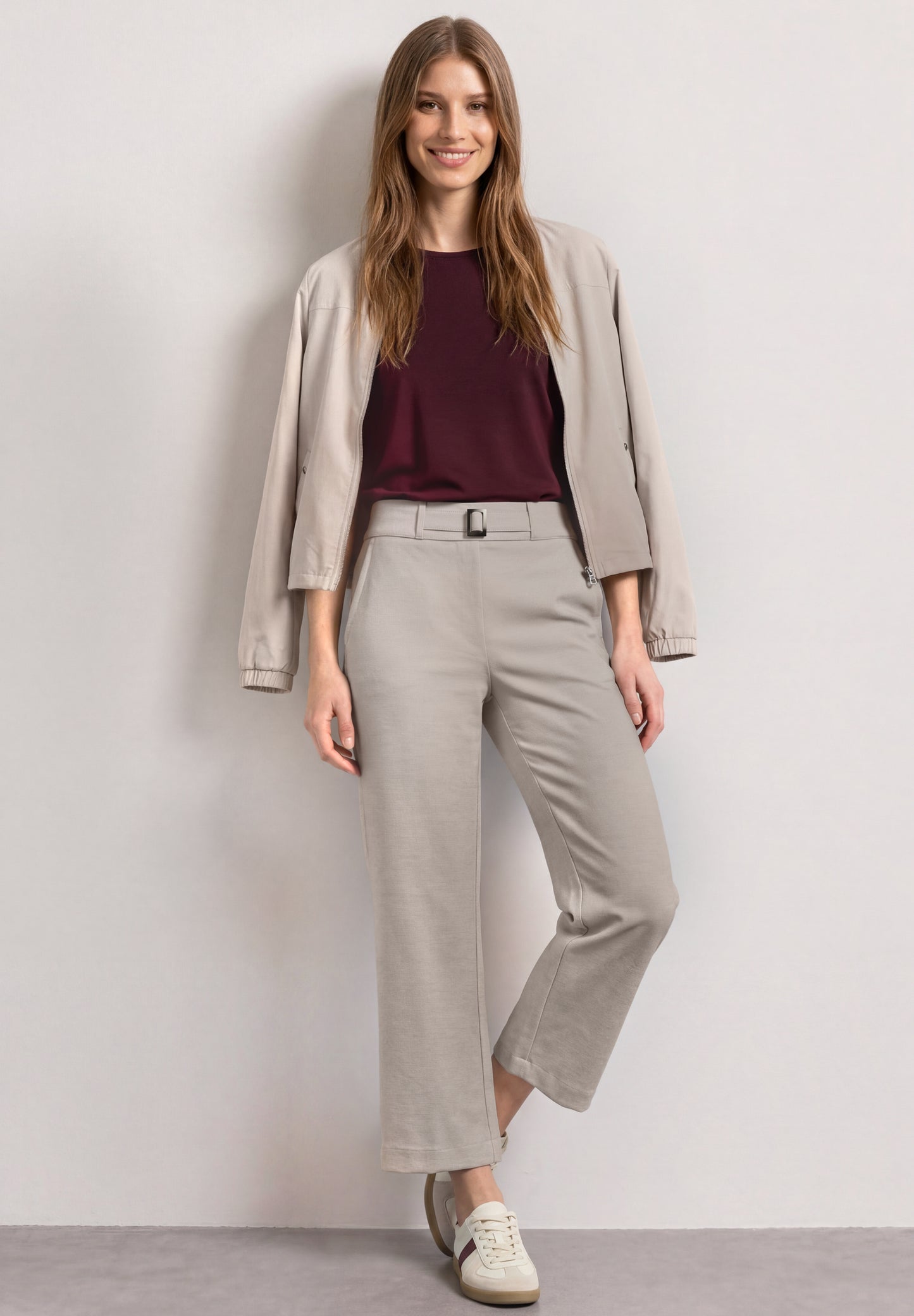 Street One - High Waist Culotte mit Schnallendetail - Farbe: clay sand