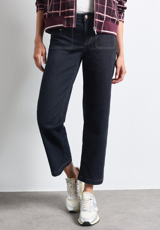 Street One - Mid Waist Straight Leg Jeans Style: Amalia - Farbe: Rinse Washed