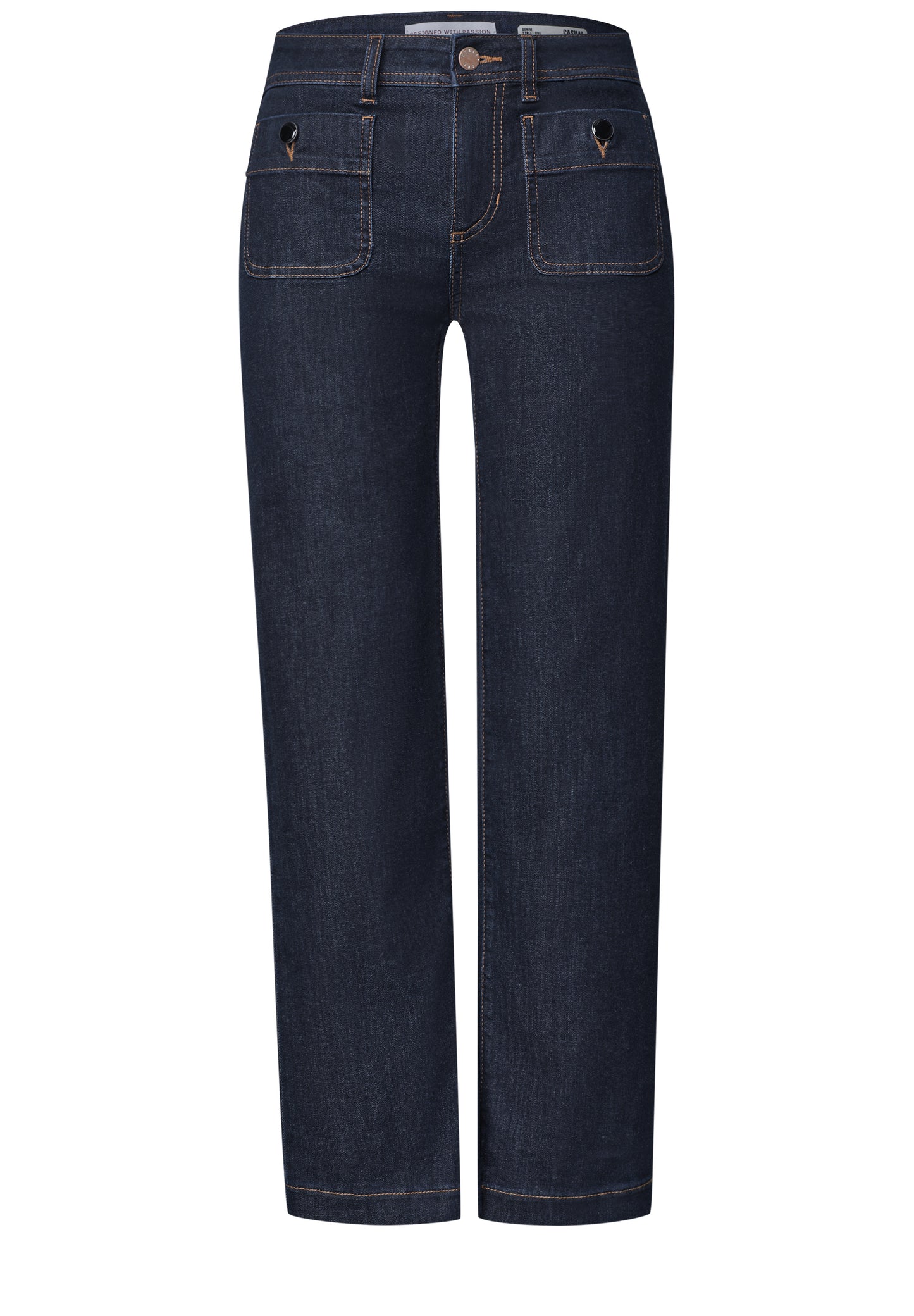 Street One - Mid Waist Straight Leg Jeans Style: Amalia - Farbe: Rinse Washed