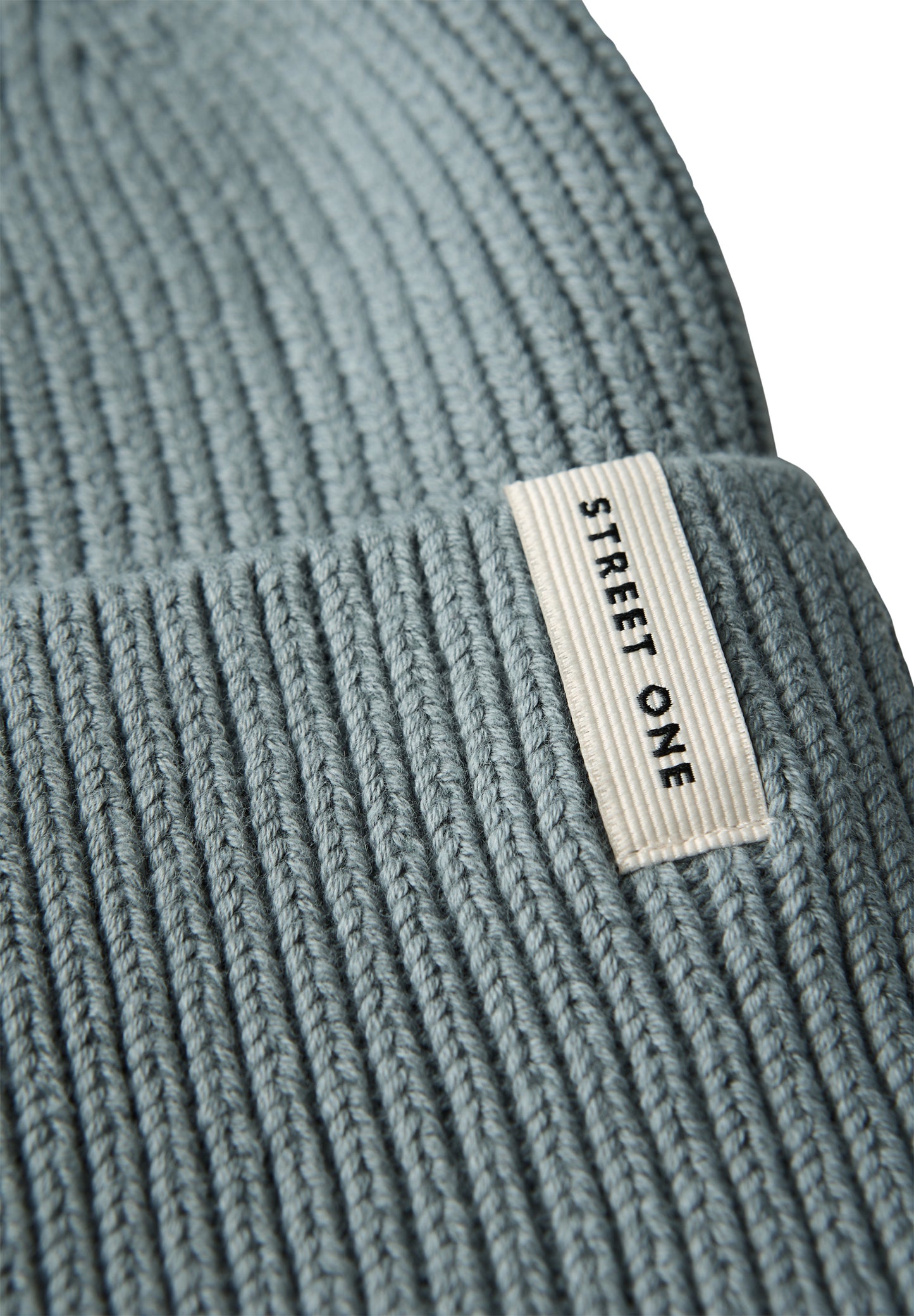 Street One Rippstrick Beanie - Farbe: sterling blue