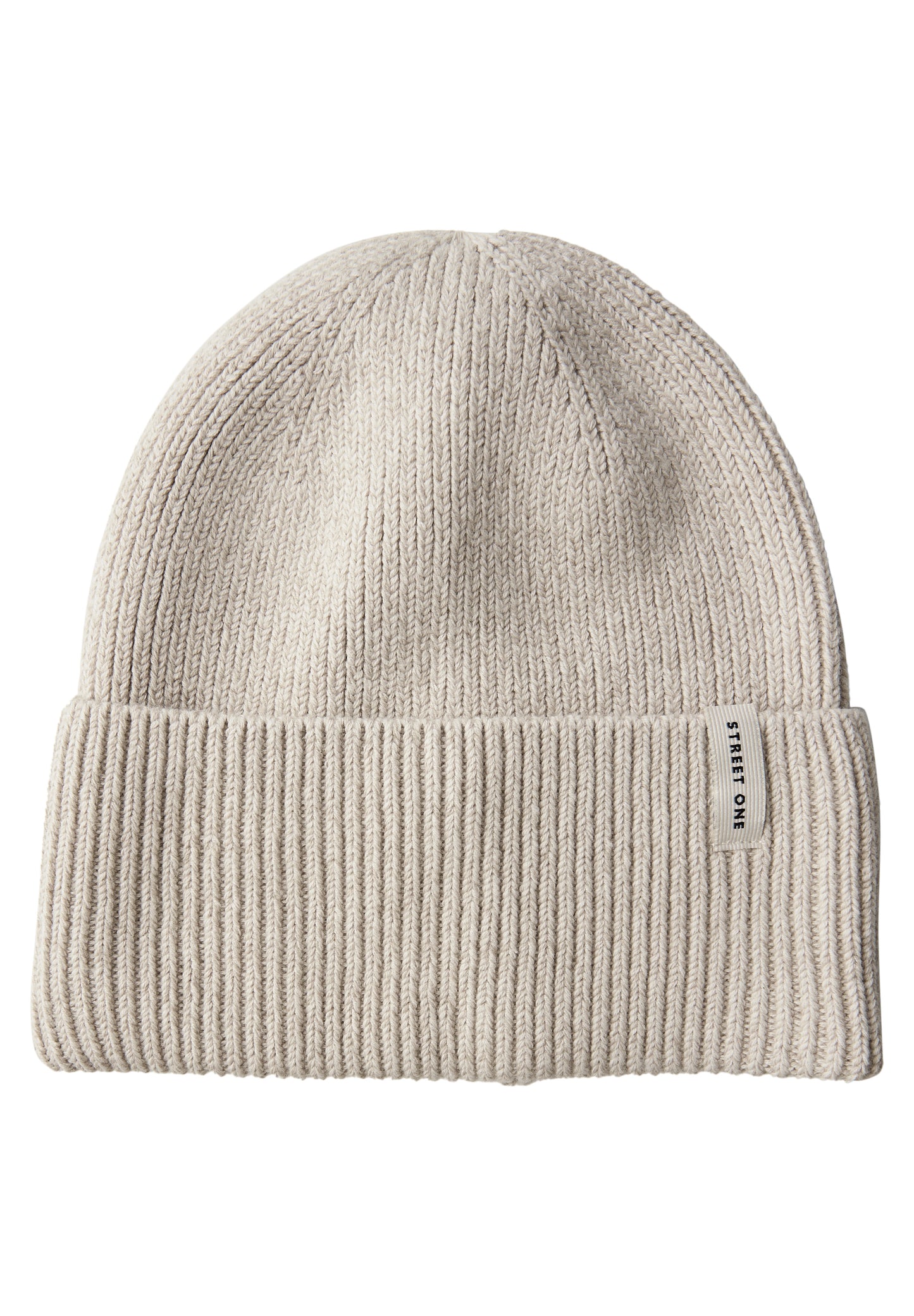 Street One Rippstrick Beanie - Farbe: oak beige melange