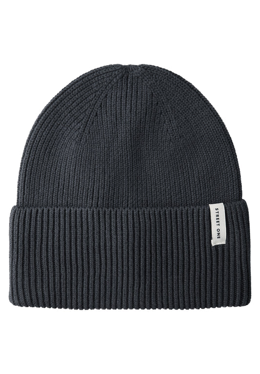 Street One Rippstrick Beanie - Farbe: Obsidian Blue