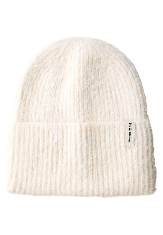 Street One Federgarn Beanie - Farbe: lucid white