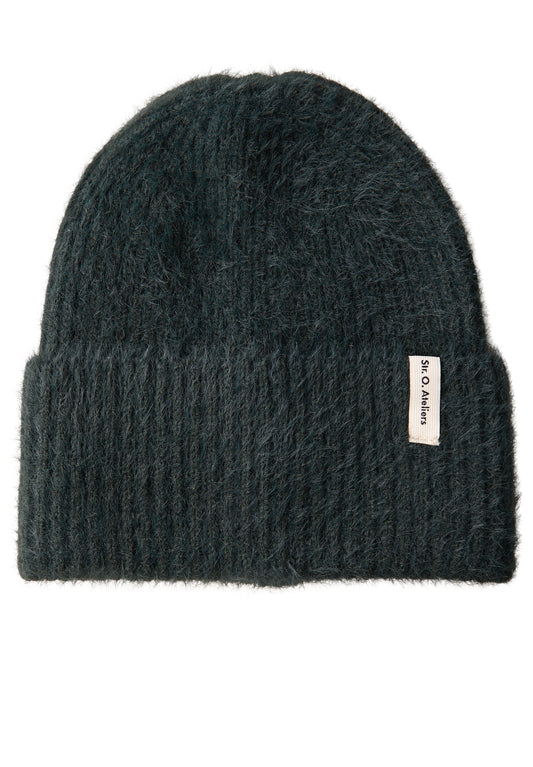 Street One Federgarn Beanie - Farbe: juniper green mel.