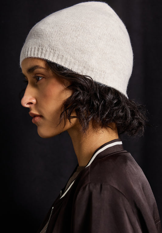 Street One Feinstrick Beanie - Farbe: oak beige melange