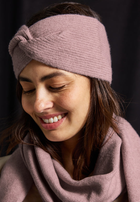 Street One Feinstrick Stirnband - Farbe: rosewood pink melange