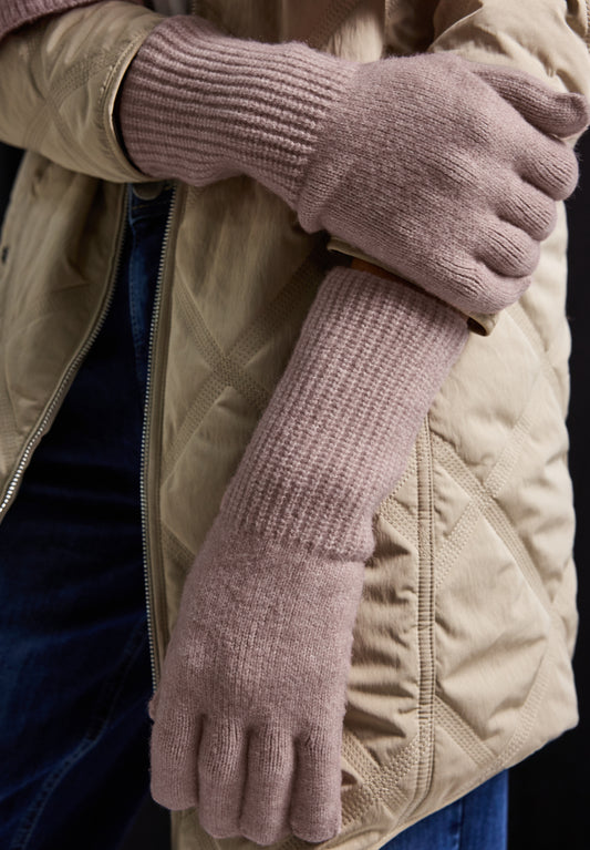 Street One Feinstrickhandschuhe - Farbe: rosewood pink melange