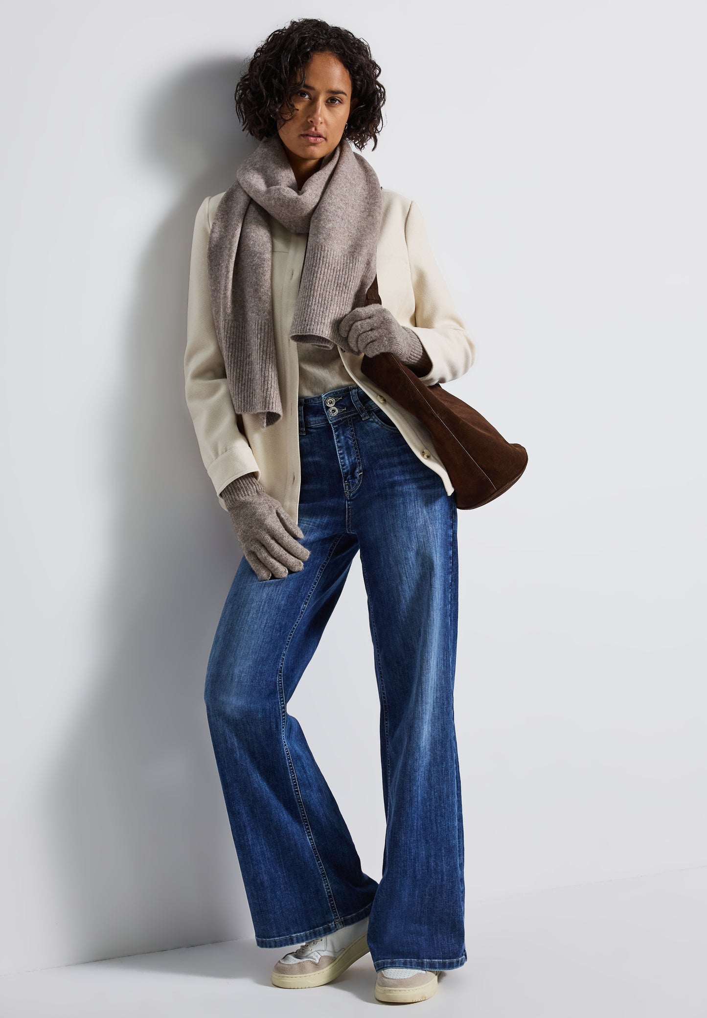Street One Feinstrickhandschuhe - Farbe: Sandy Mocca Mel.