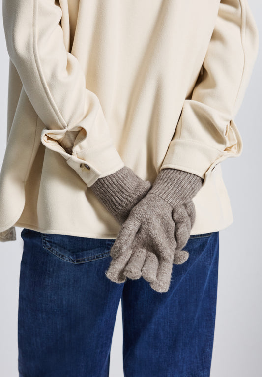 Street One Feinstrickhandschuhe - Farbe: Sandy Mocca Mel.