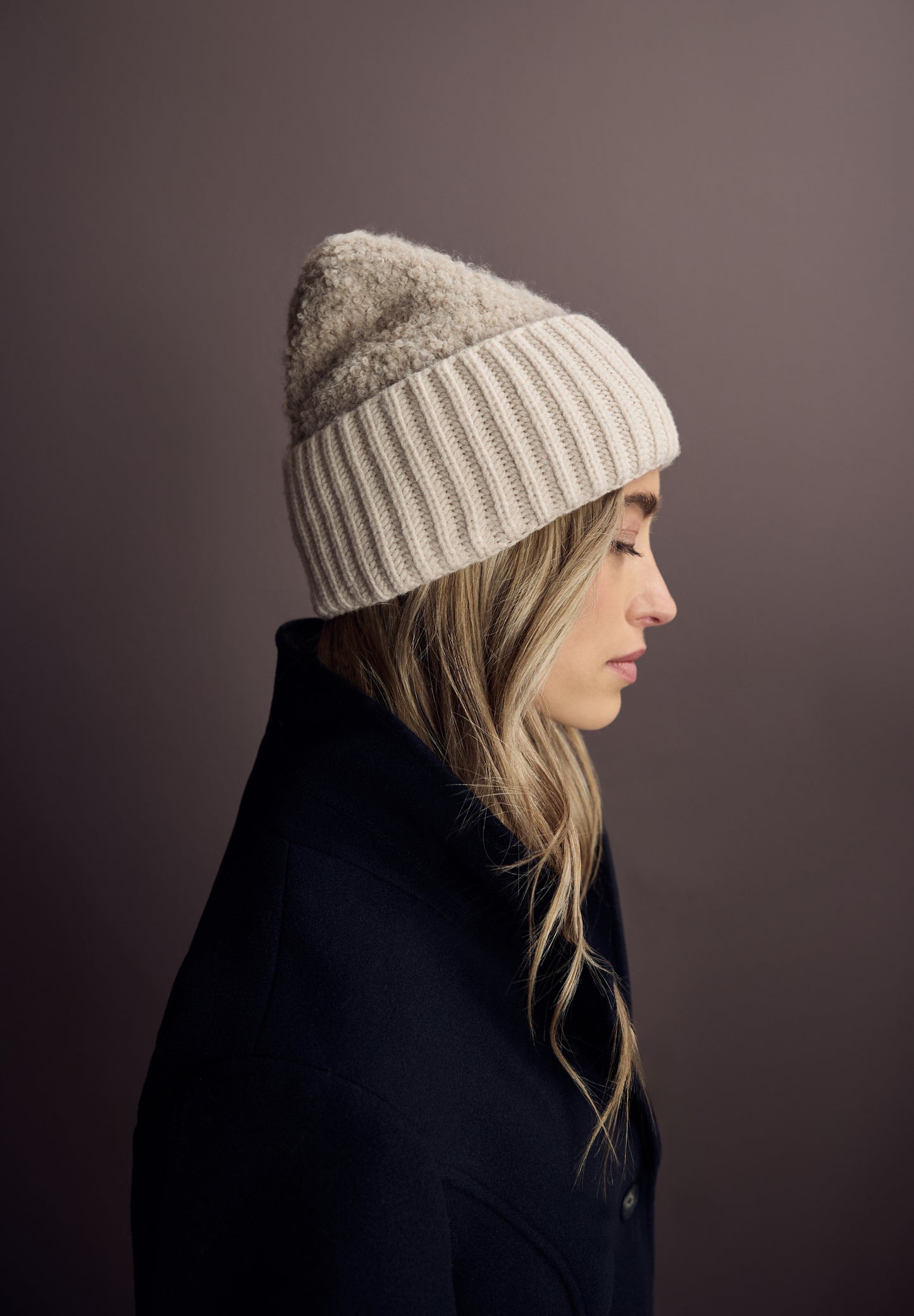 Street One Strukturmix Beanie - Farbe: Soft Sand Mel.