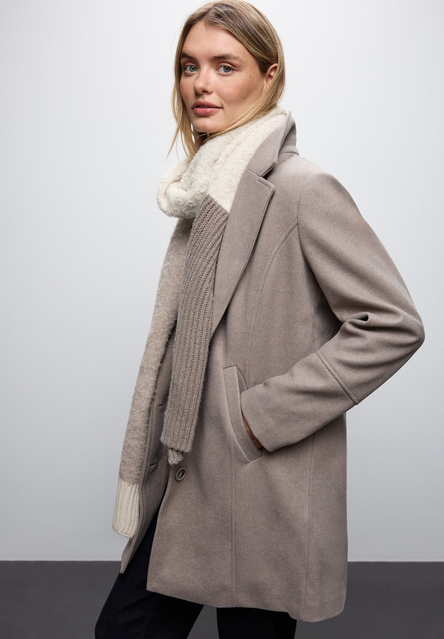 Street One Strukturmix Schal - Farbe: Soft Sand Mel.