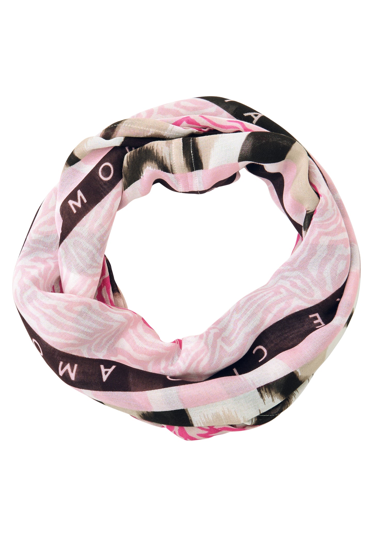 Street One - Loop-Schal aus Modal mit Mustermix - Farbe: magenta dream