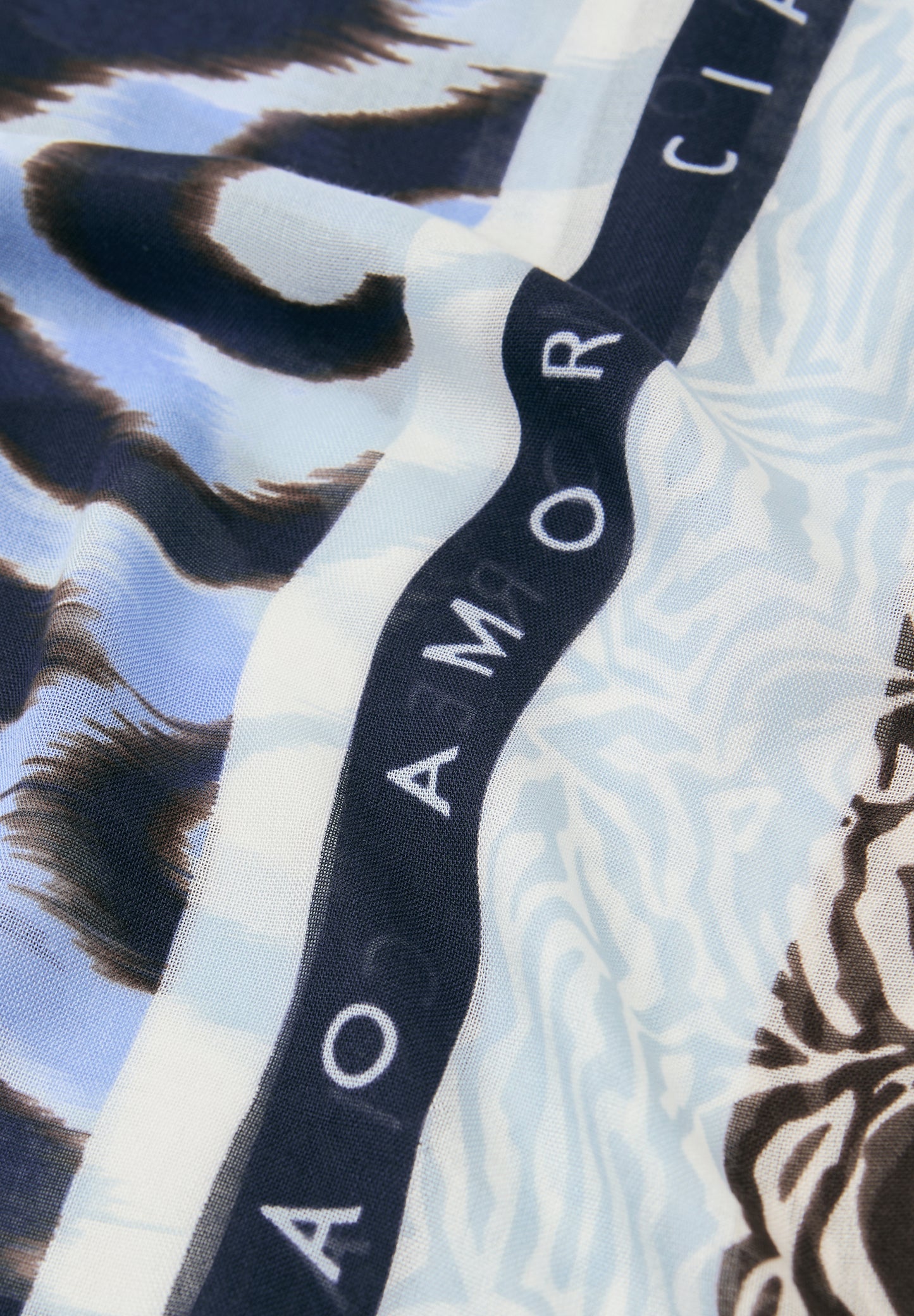 Street One - Loop-Schal aus Modal mit Mustermix - Farbe: drift blue