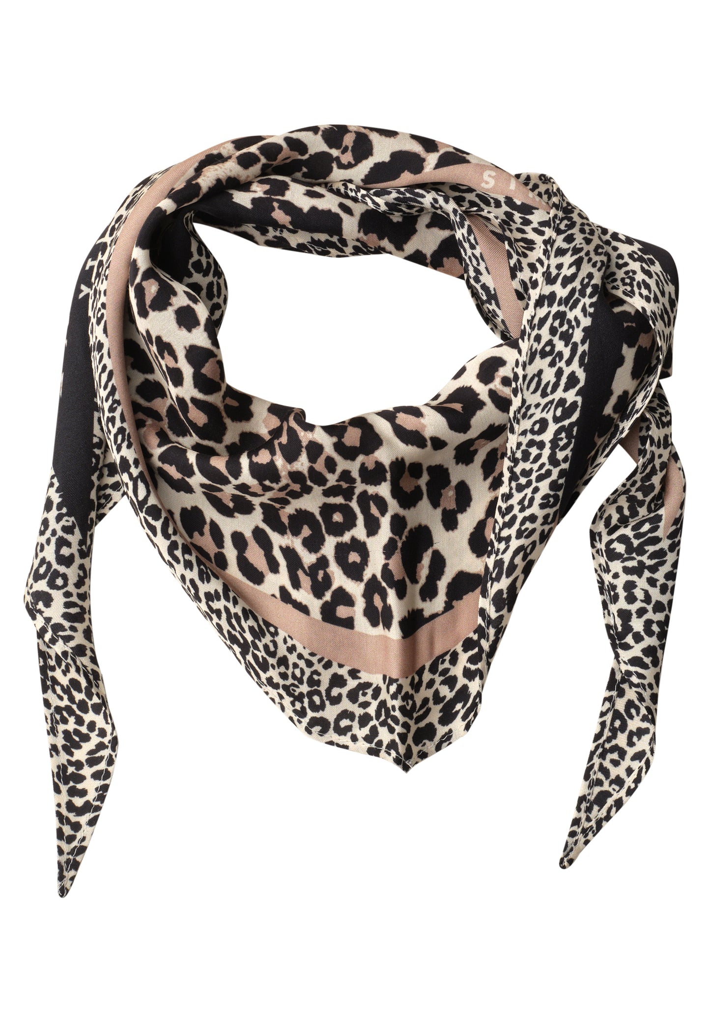 Street One - Nicki Tuch mit Leo-Muster - Farbe: Black